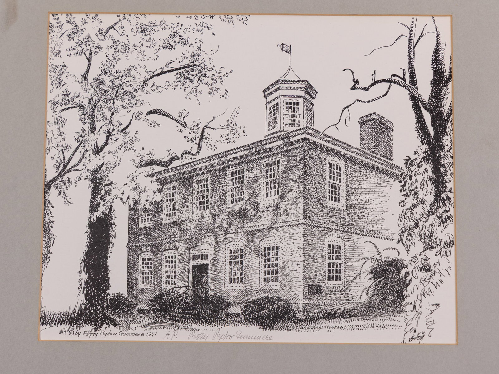 Local Trenton Artist Margaret “Peggy” Peplow Gummere (1912-1992) Hand Signed Artist's Pr - 2