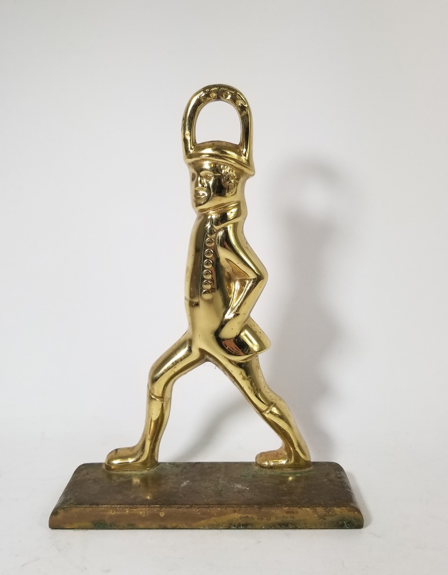 Vintage 70's Virginia Metalcrafters Brass Hessian Soldier Doorstop: Vintage 70's Virginia Metalcrafters Brass Hessian Soldier Doorstop Size 11" x 8" x 3" Literature Brooks Auction – Online Auction Terms & Conditions Contact: (856) 694-2960 | info@brooks.auction