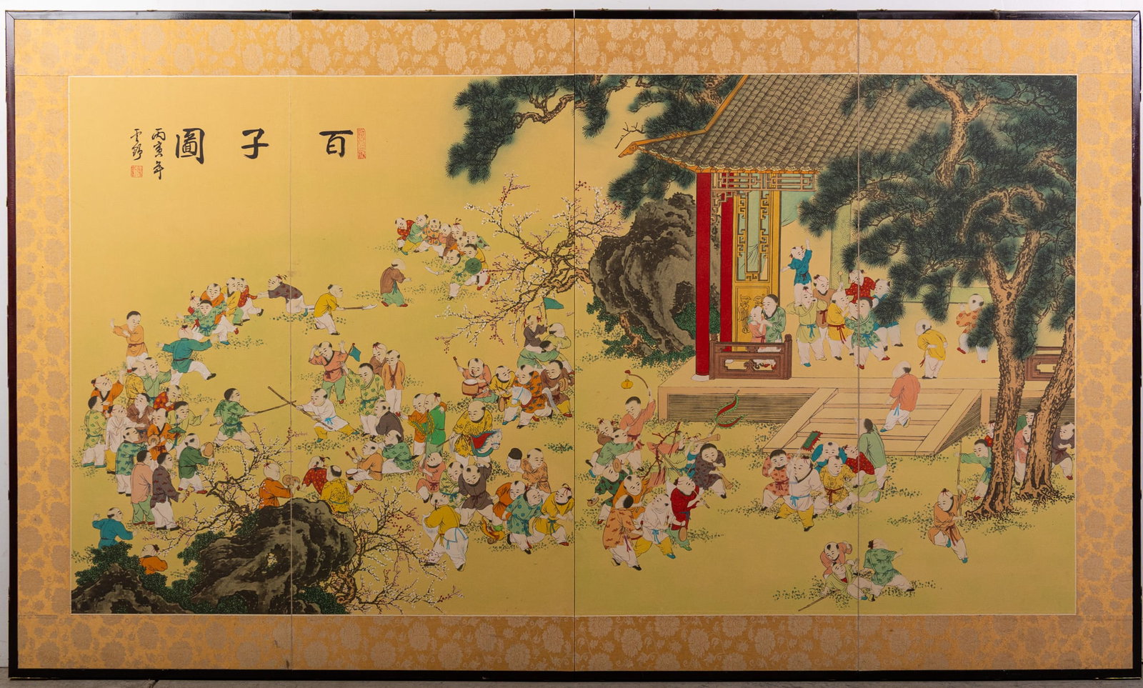 Large Vintage Chinese "One Hundred Children" Silk 4-Panel Wall Hanging: Large Vintage Chinese "One Hundred Children" Silk 4-Panel Wall Hanging Size 35" x 59" Literature Brooks Auction – Online Auction Terms & Conditions Contact: (856) 694-2960 | info@brooks.auction