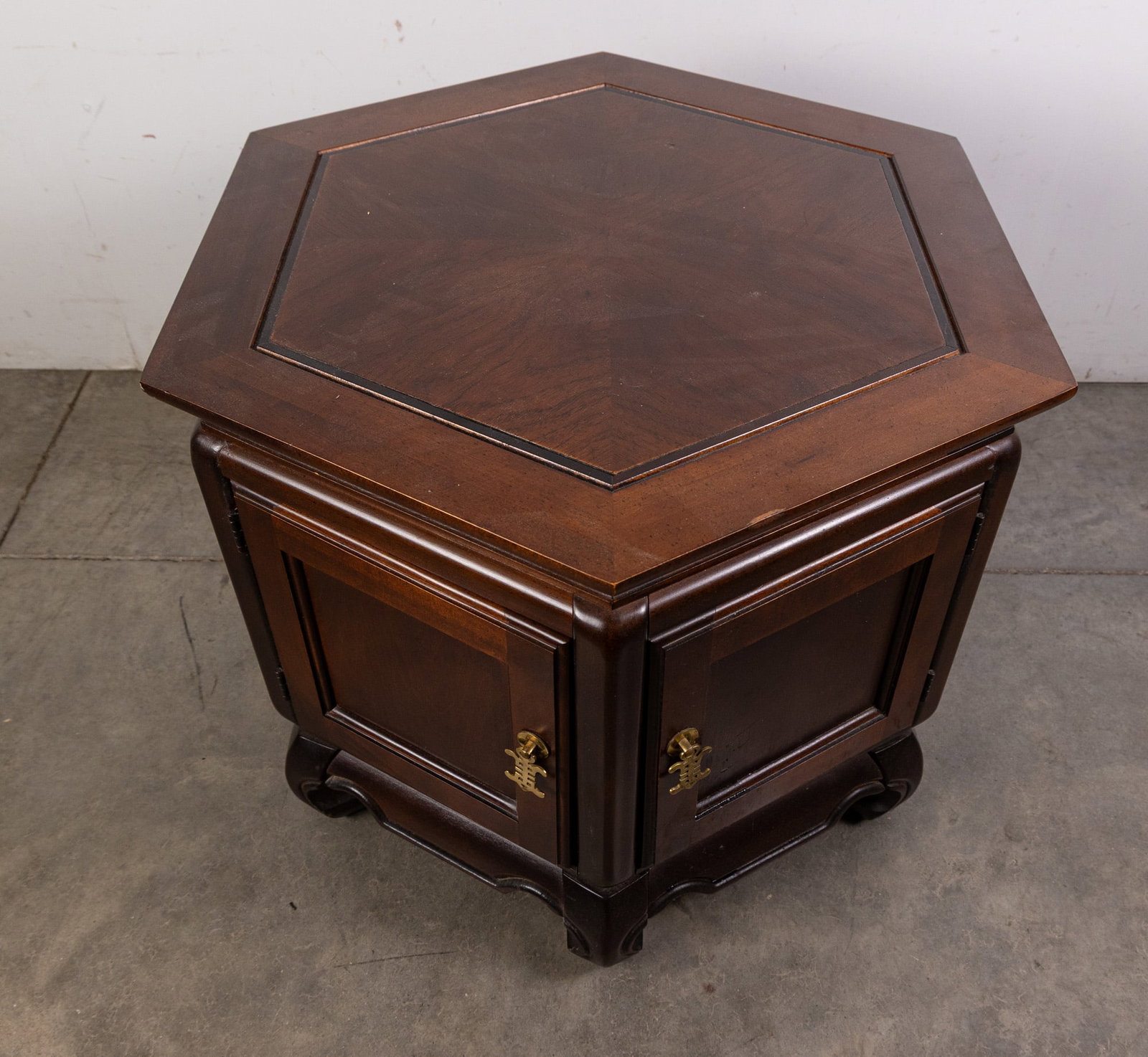 Vintage Oriental Octagonal End Table - 2