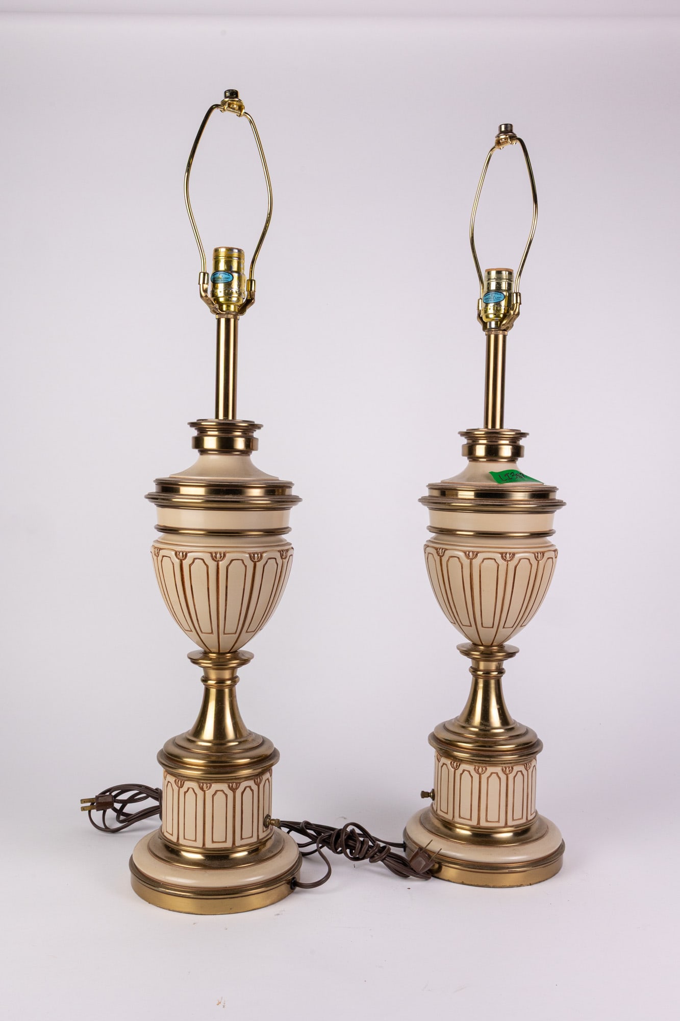 Pair of Vintage Brass-Toned Decorative Table Lamps: Pair of Vintage Brass-Toned Decorative Table Lamps Size 31" H Literature Brooks Auction – Online Auction Terms & Conditions Contact: (856) 694-2960 | info@brooks.auction READ BEFORE YOU BID: