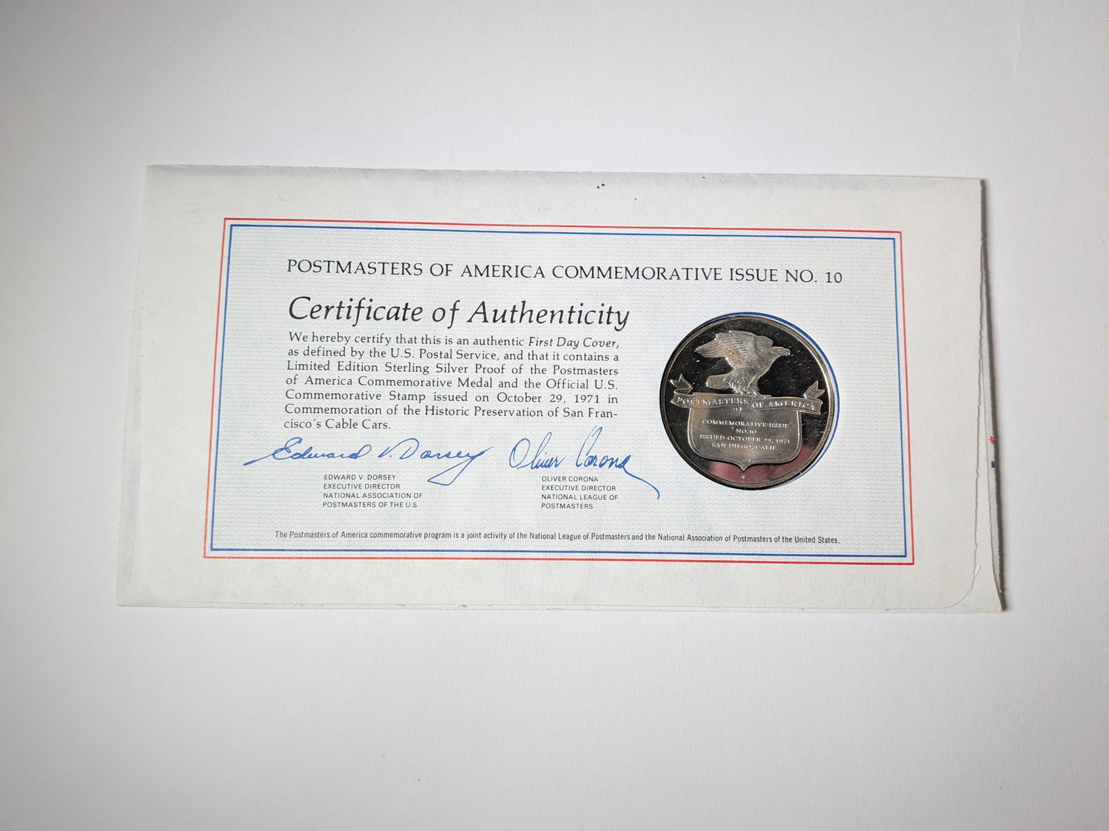 "Historic Preservation of San Francisco Cable Car" Limited Edition Sterling Silver proof and Stamp - 3