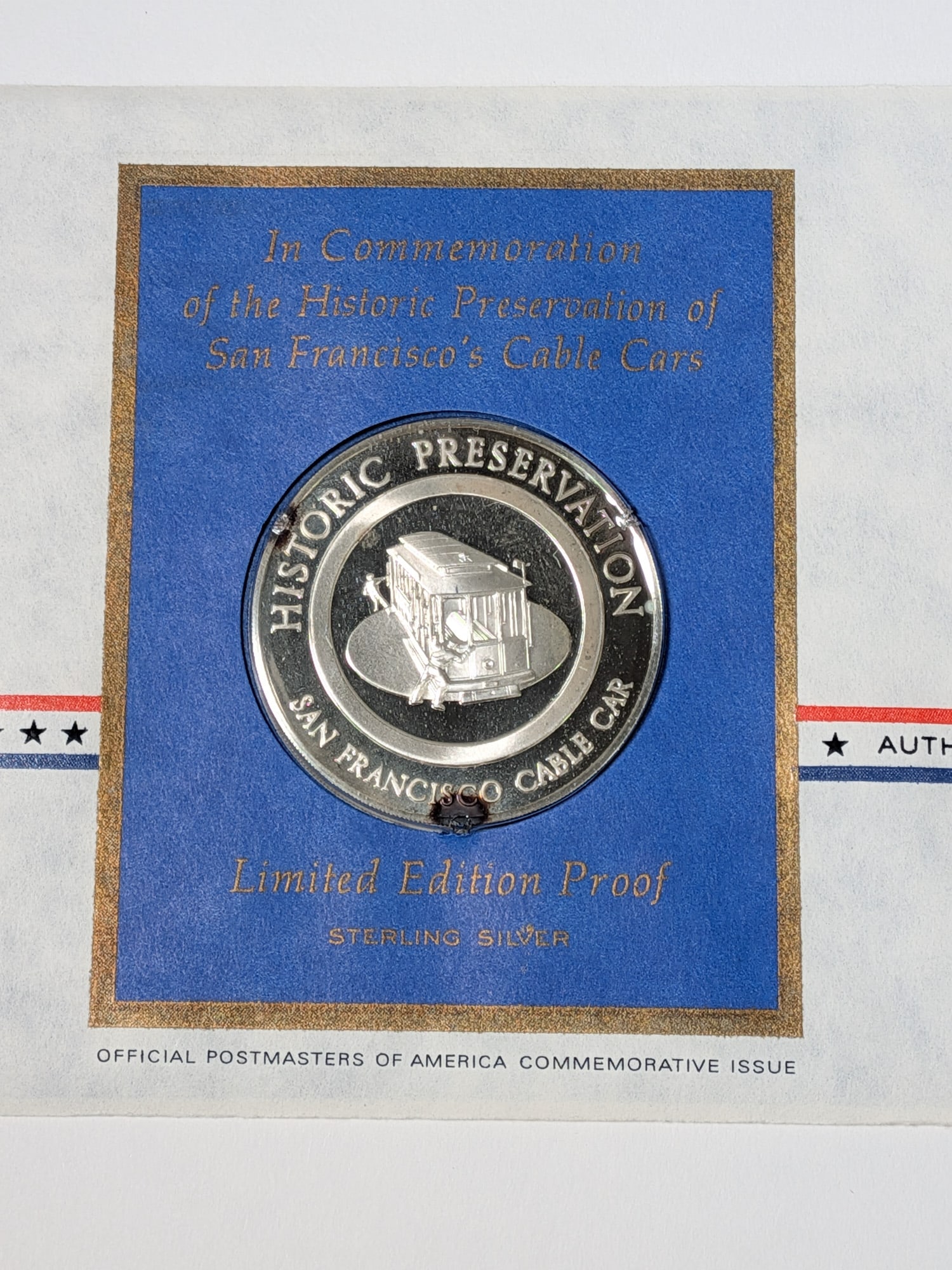 "Historic Preservation of San Francisco Cable Car" Limited Edition Sterling Silver proof and Stamp - 4