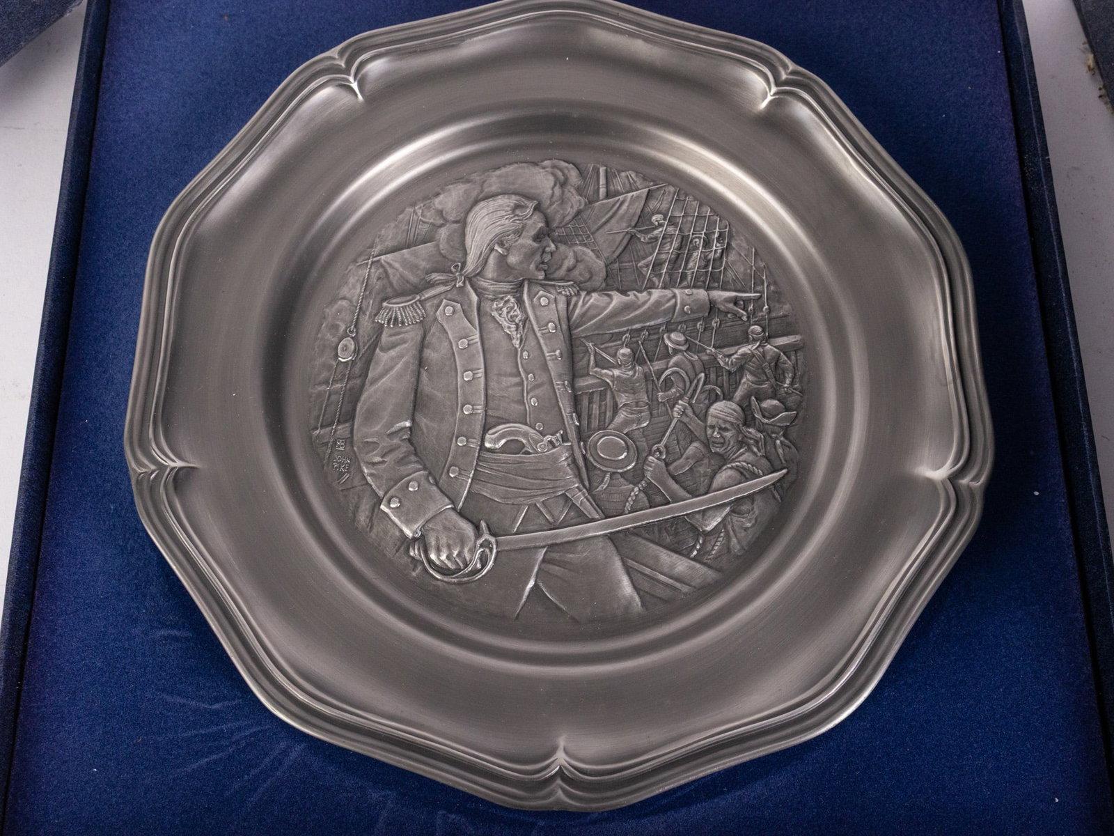 Set of Twelve Commemorative Pewter Plate Commemorating the Bicentennial By The Franklin Mint - 11