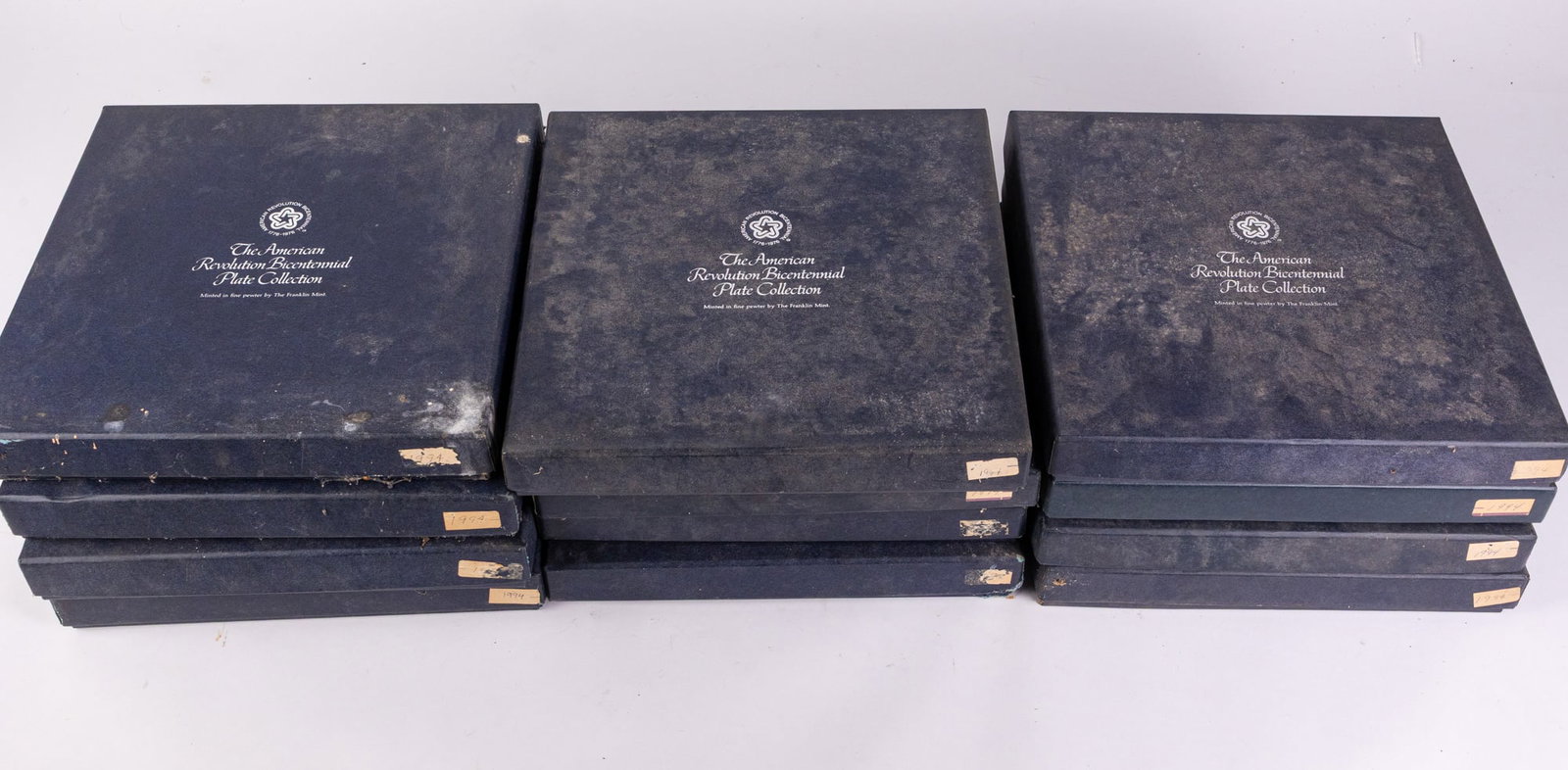Set of Twelve Commemorative Pewter Plate Commemorating the Bicentennial By The Franklin Mint - 3