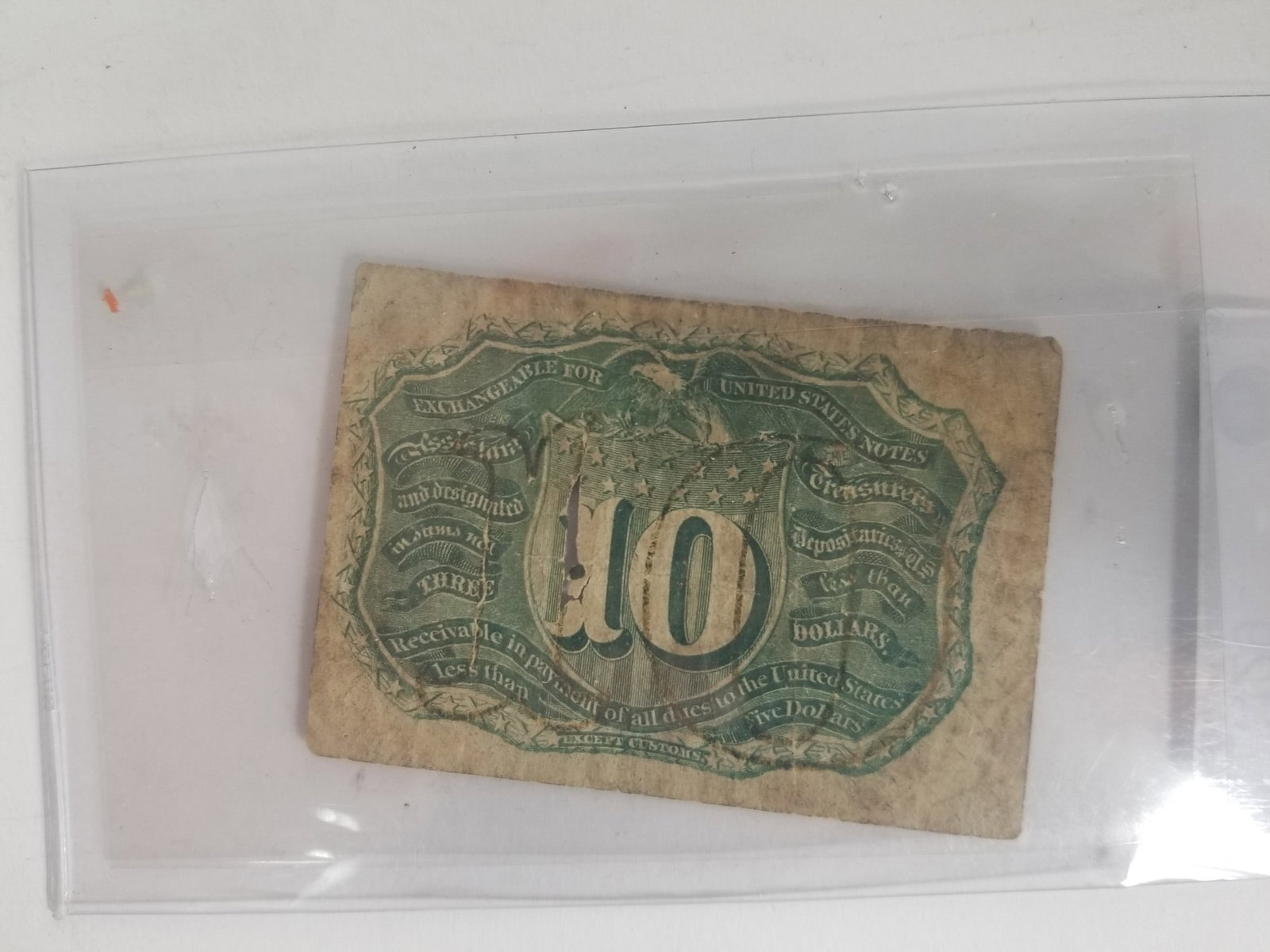 10 Cent Fractional Banknote George Washington - 2