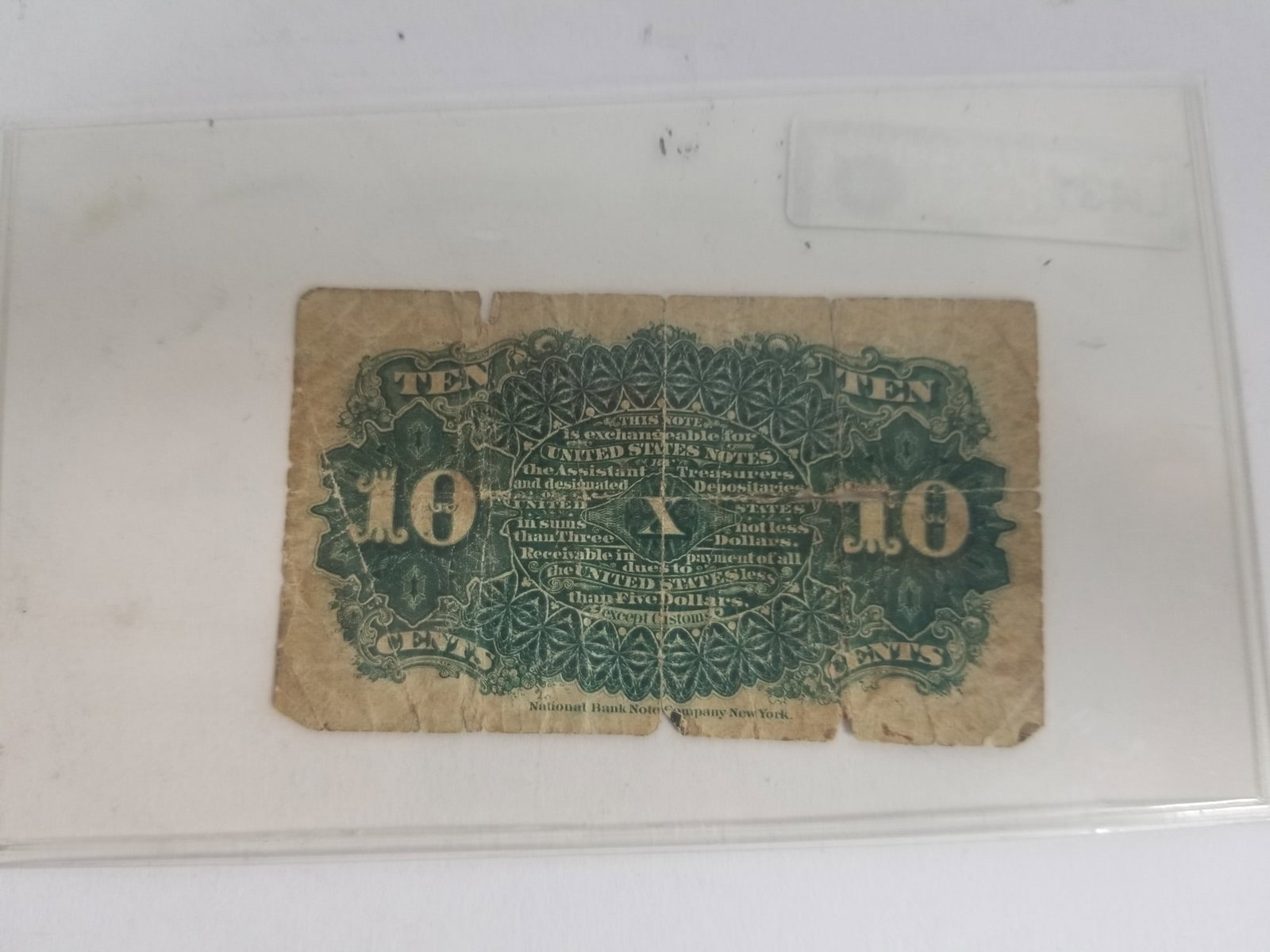 10 Cent Fractional Banknote Fourth Issue Capped Liberty - 2