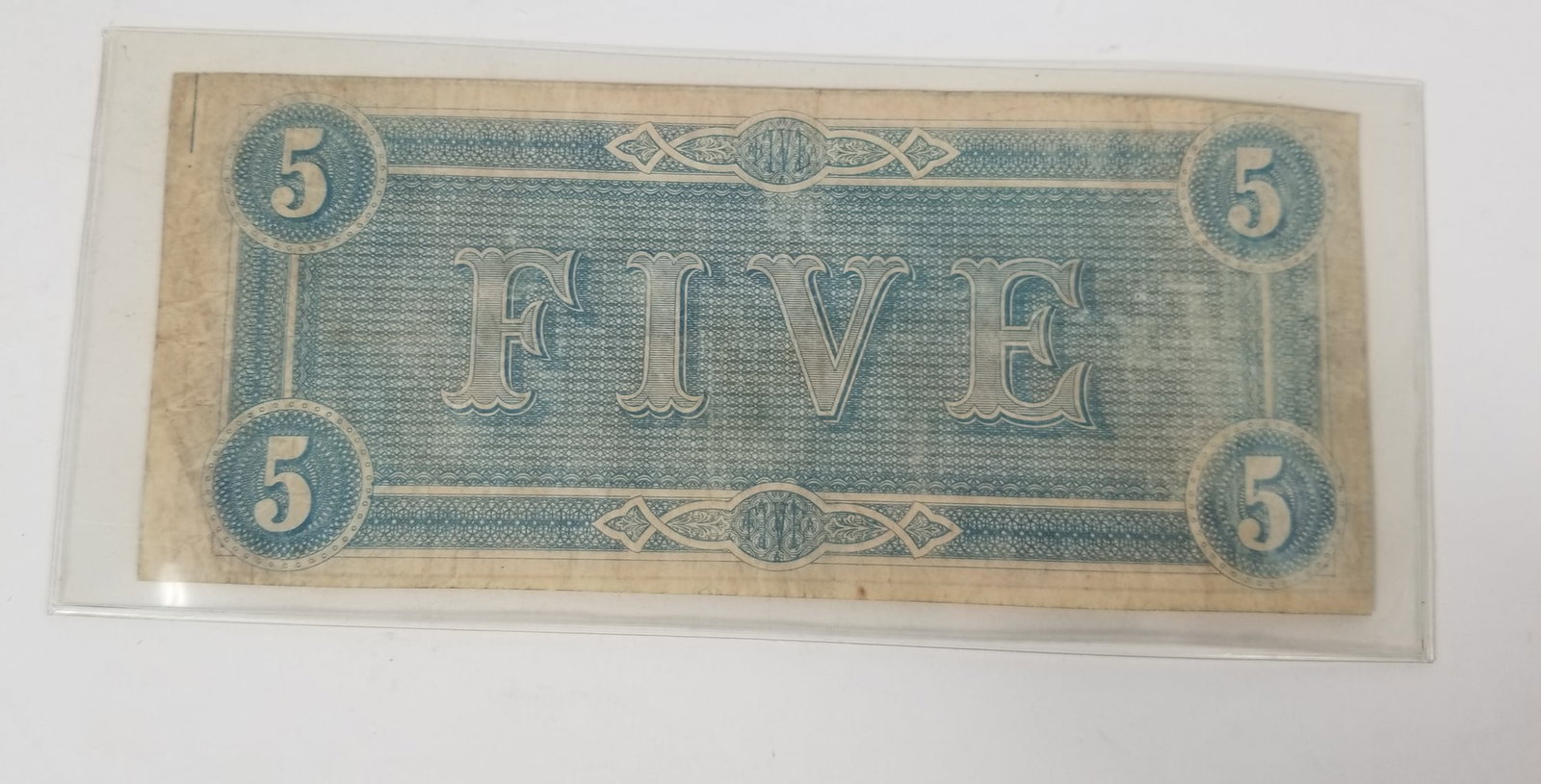 The Confederate States of America 5 Dollar Bill - 2