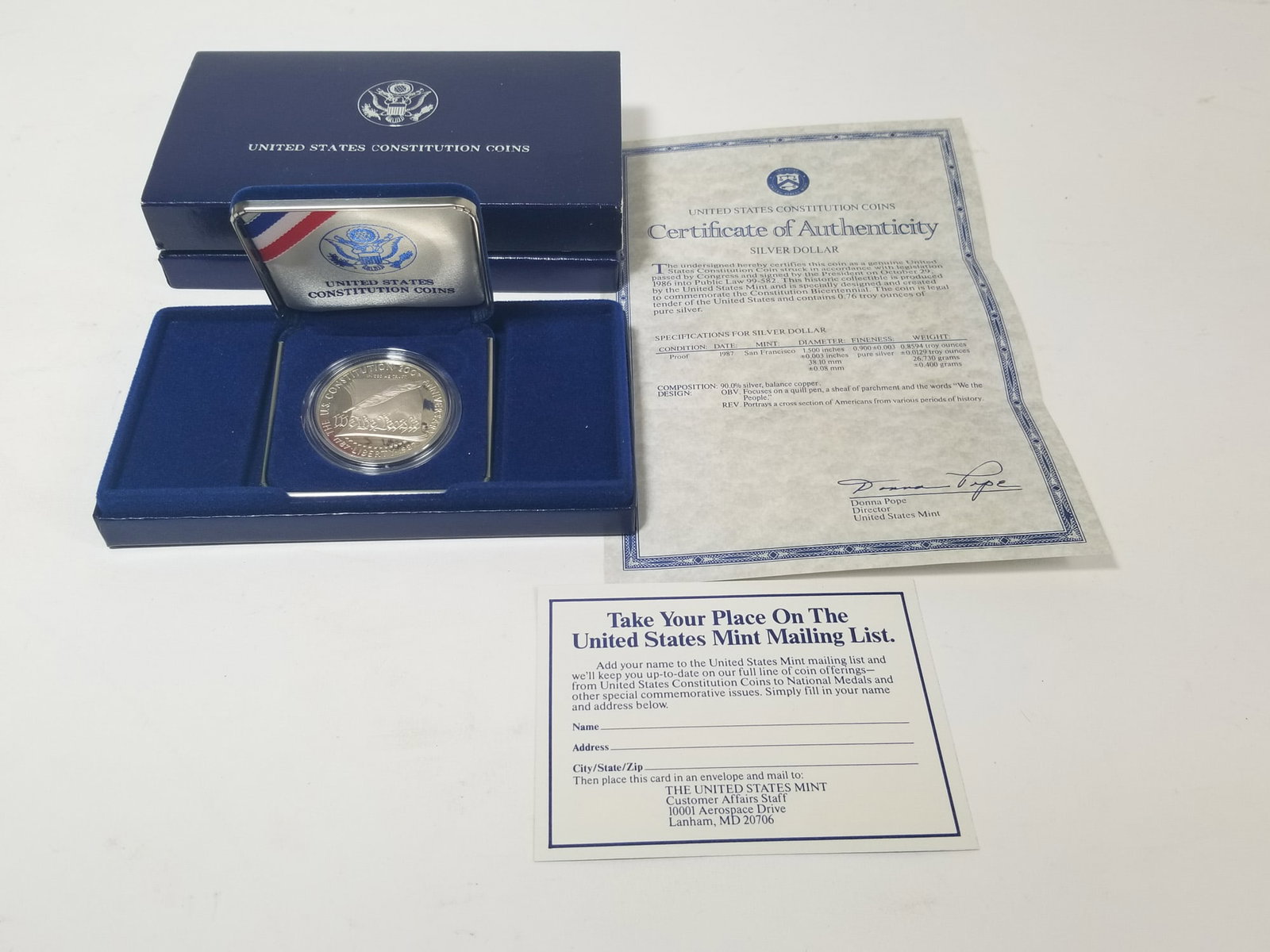 United States Constitution Bicentennial Silver Dollar Coin: United States Constitution Bicentennial Silver Dollar Coin Literature Brooks Auction – Online Auction Terms & Conditions Contact: (856) 694-2960 | info@brooks.auction READ BEFORE YOU BID: We