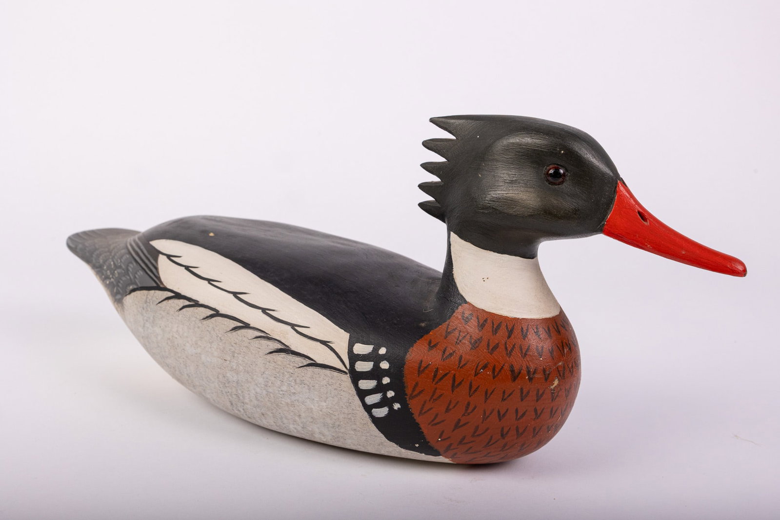 Harry V. Shourds (b. 1930) | Red Breasted Merganser Drake Duck Decoy (1 of 9)