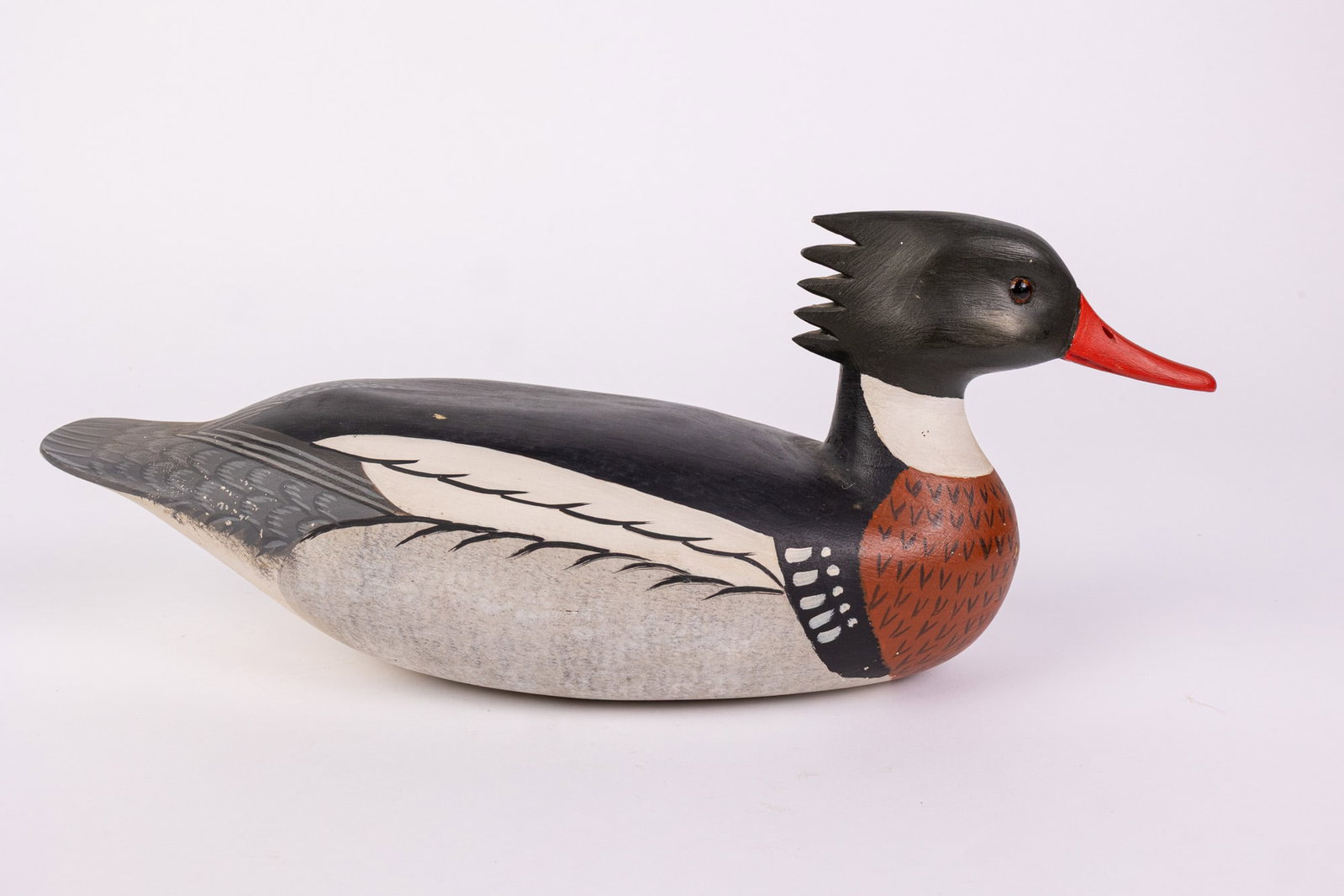 Harry V. Shourds (b. 1930) | Red Breasted Merganser Drake Duck Decoy - 3