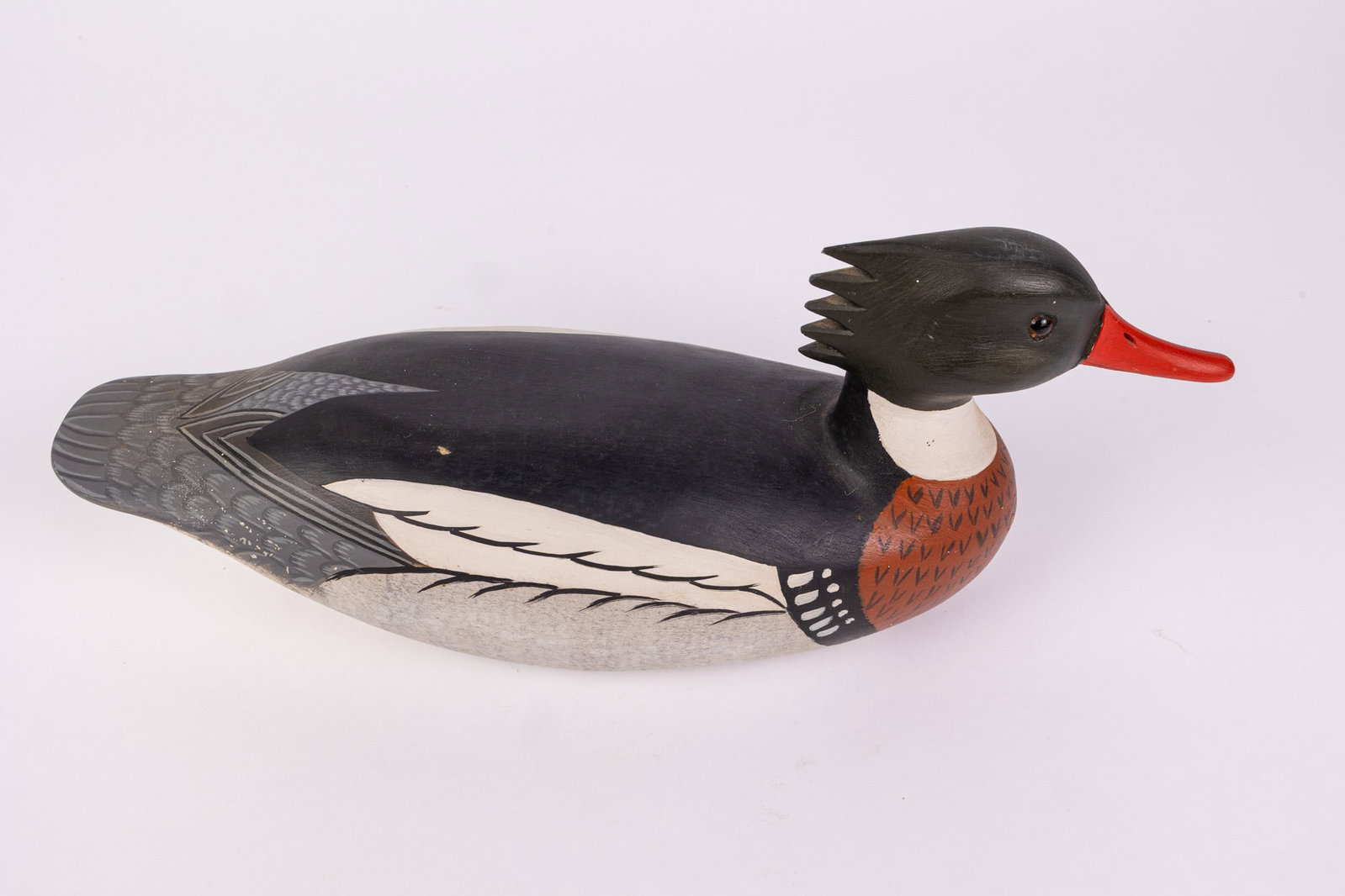 Harry V. Shourds (b. 1930) | Red Breasted Merganser Drake Duck Decoy - 5
