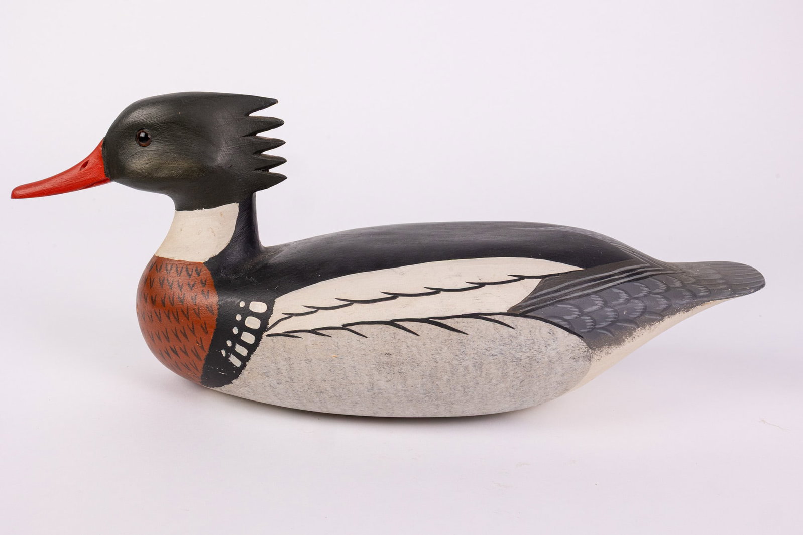 Harry V. Shourds (b. 1930) | Red Breasted Merganser Drake Duck Decoy - 6