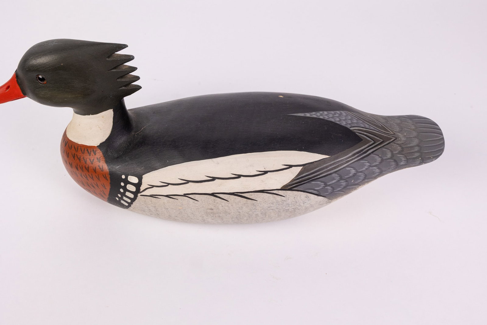 Harry V. Shourds (b. 1930) | Red Breasted Merganser Drake Duck Decoy - 7