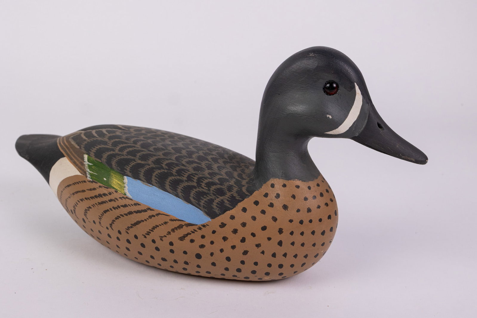 Harry V. Shourds (b. 1930) | Blue Winged Teal Drake Duck Decoy (1 of 7)