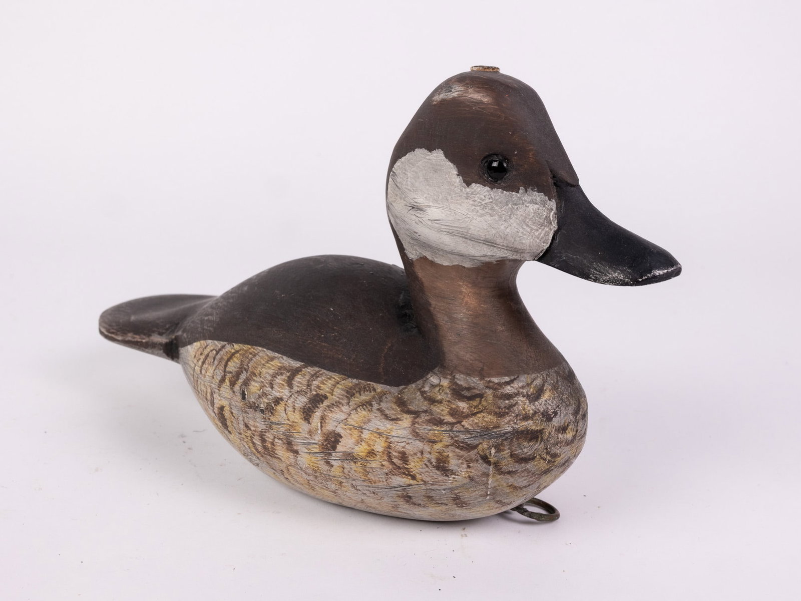 George "Coot" Garton (1923-2002) | Ruddy Duck Hen Decoy: George "Coot" Garton was a both national and world champion decoy carver originally from Bridgeton, New Jersey. From his obituary, "He was the National Champion Carver in 1972, 1973 & 1974 in Babylon,