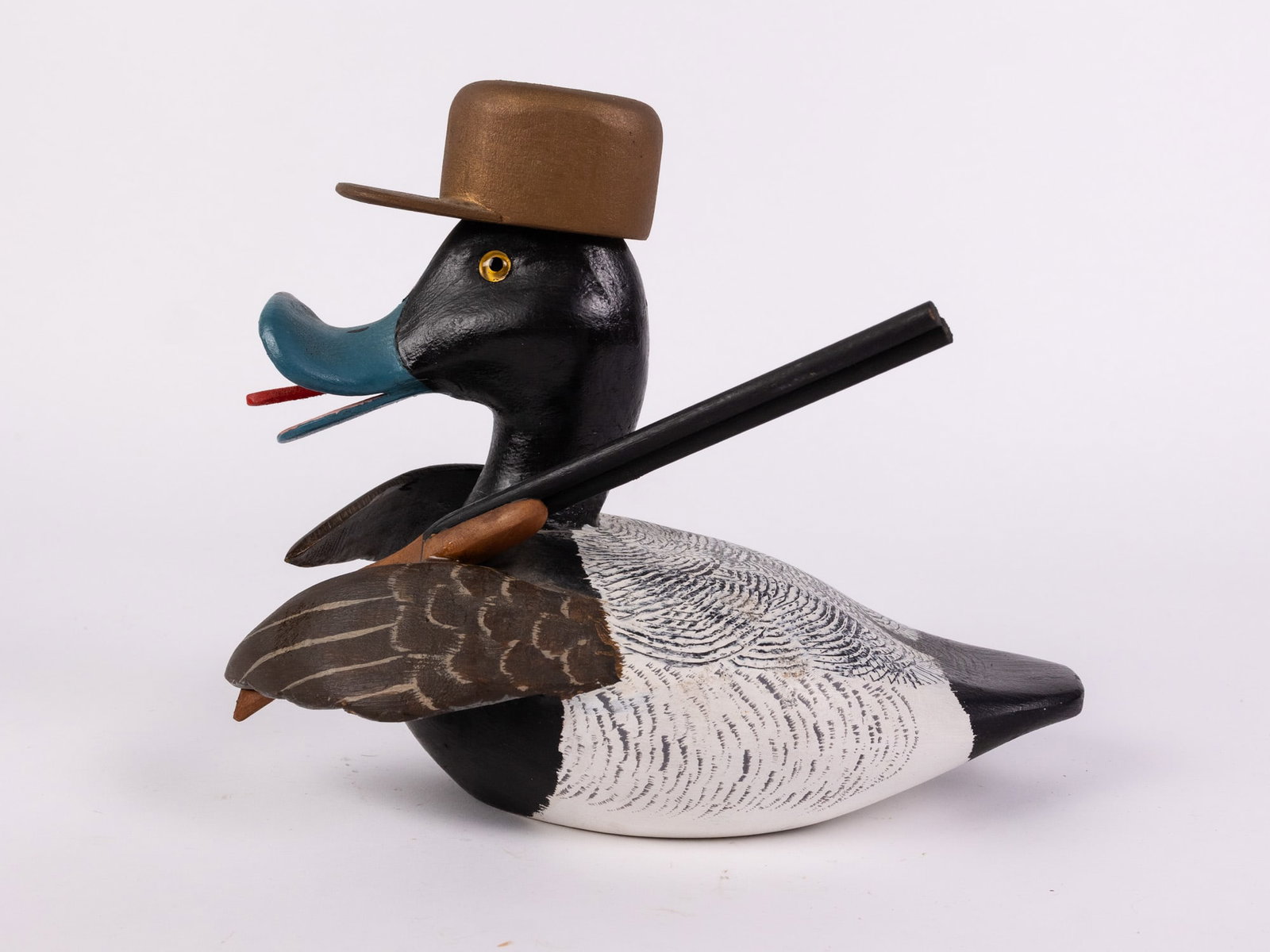 George "Coot" Garton (1923-2002) | Novelty Bluebill Drake Decoy - 4