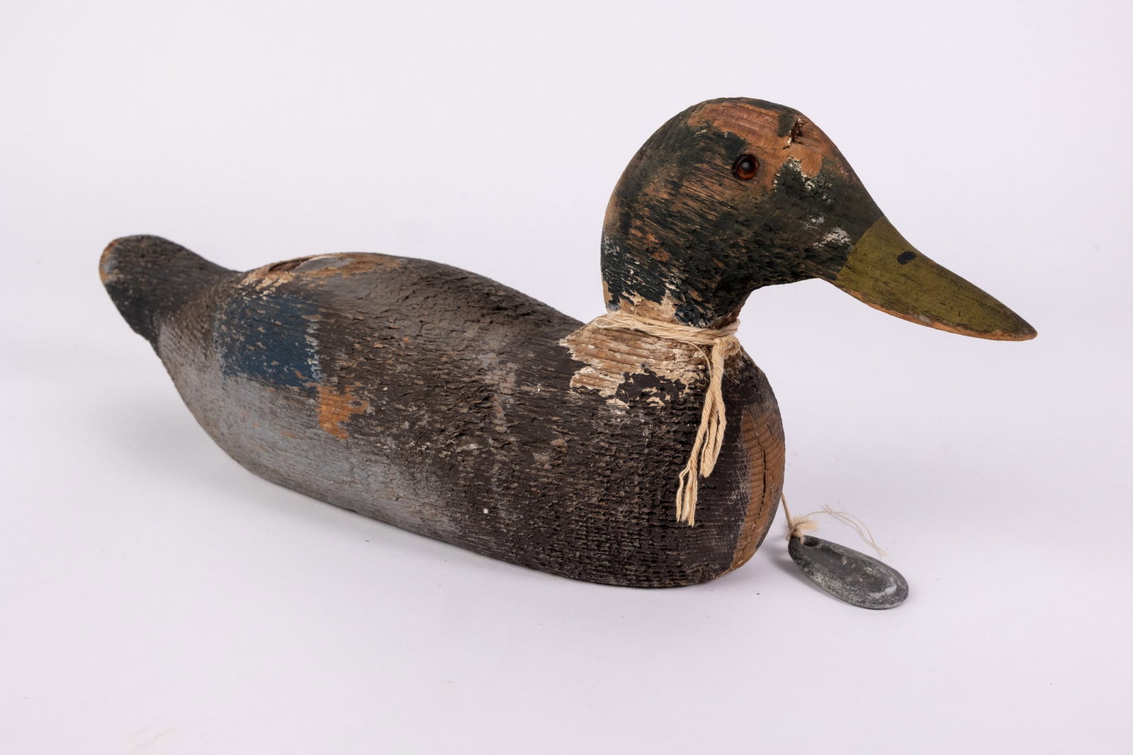 Vintage Carved Wooden Mallard Drake Duck Decoy (1 of 9)