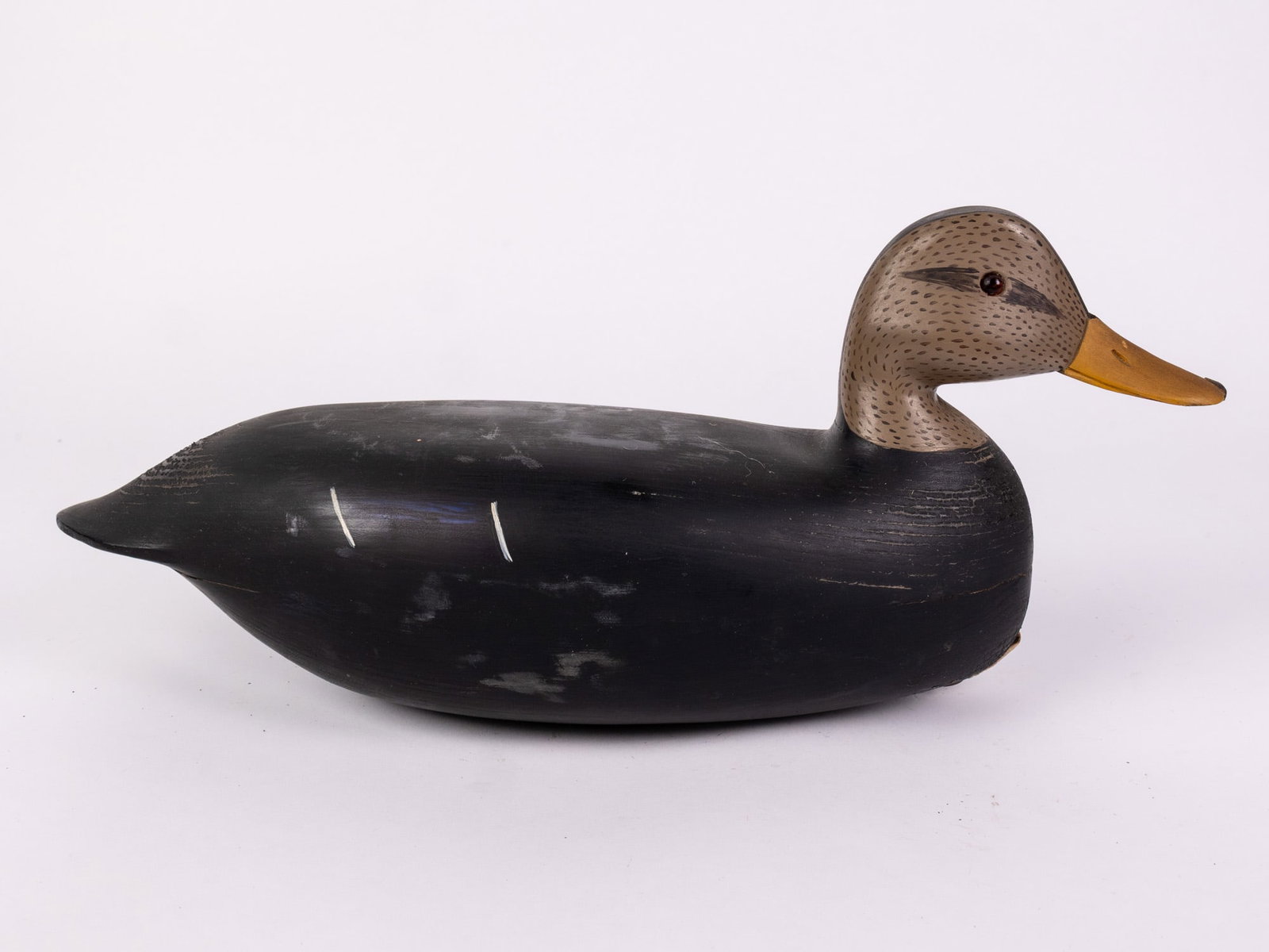 Jim Gale (1899 - 1971) Brigantine, NJ | Black Duck Drake Decoy - 3