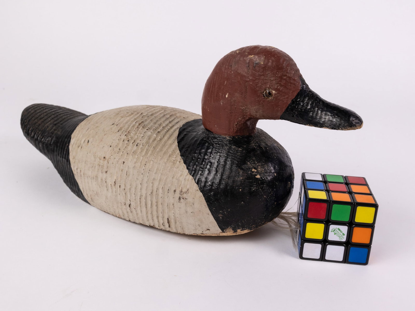 Vintage Canvasback Drake Decoy Signed "Dickerson" - 2