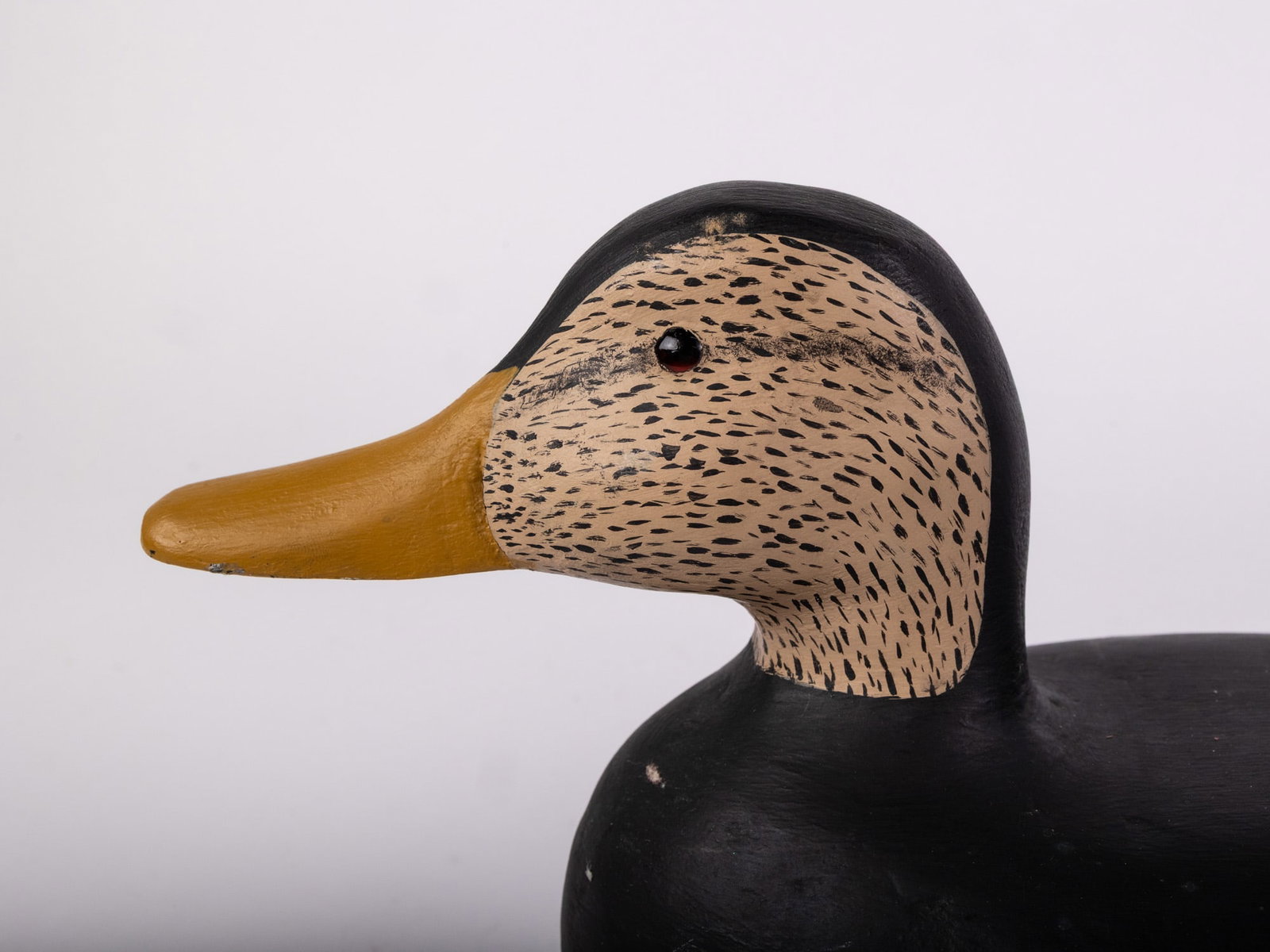 Vintage Hand Carved American Black Duck Hen Decoy - 5