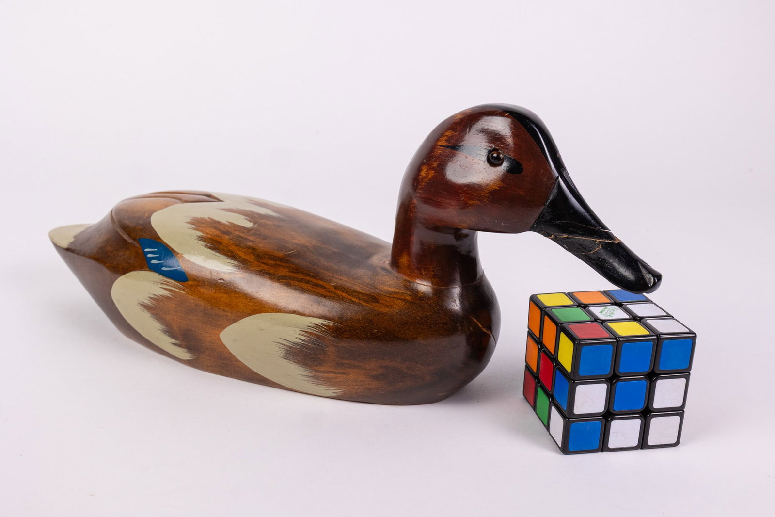 Vintage Hand Carved & Painted Duck Decoy - 2