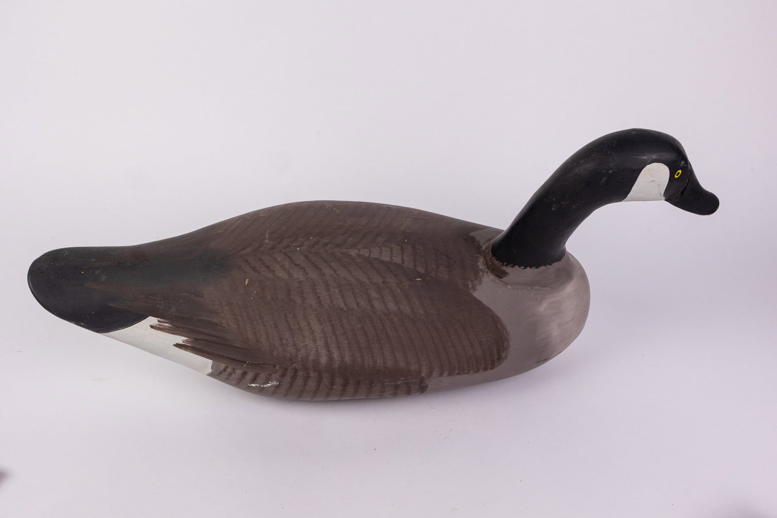 LARGE Vintage Solid Wood Canada Goose Decoy - 3