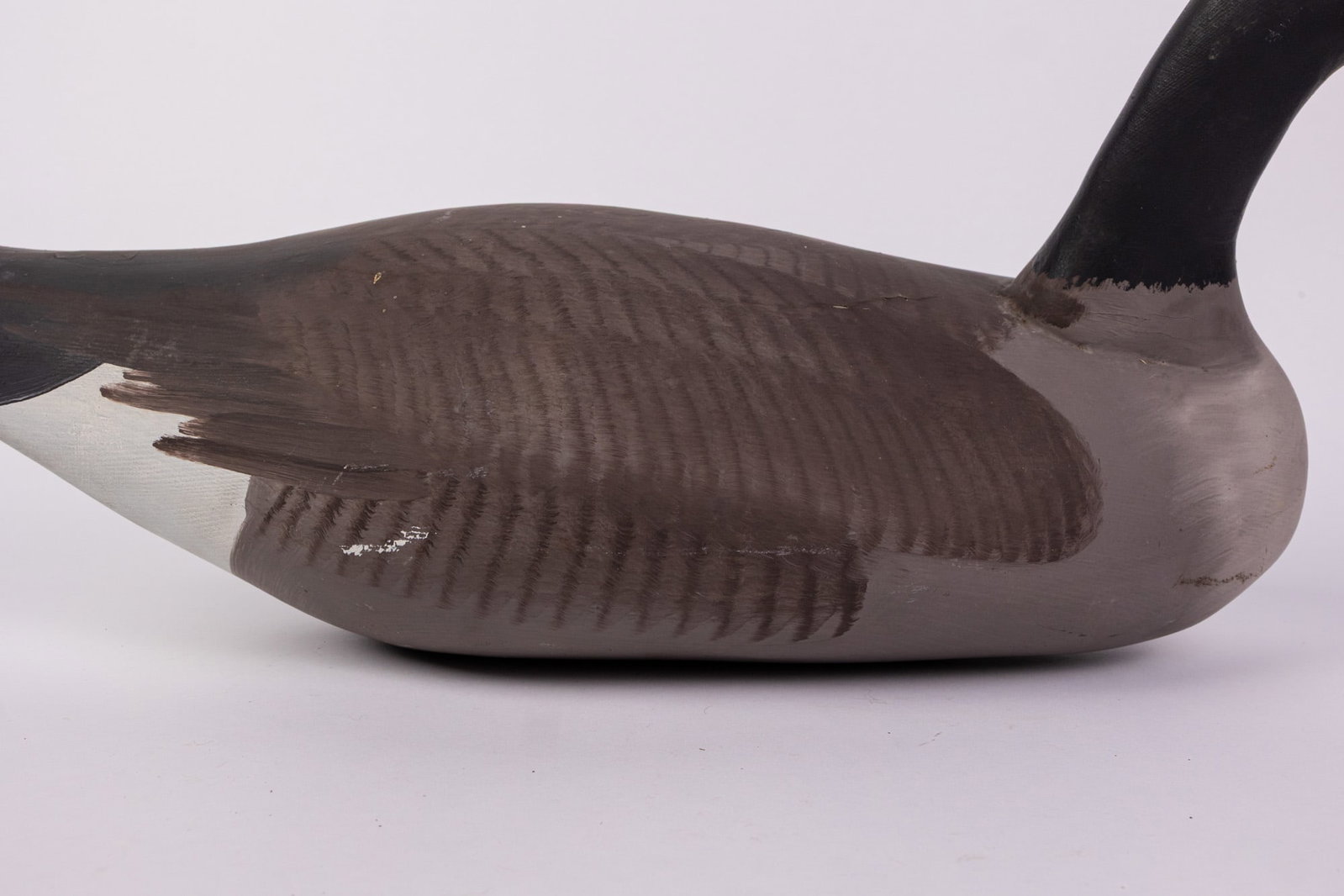 LARGE Vintage Solid Wood Canada Goose Decoy - 4