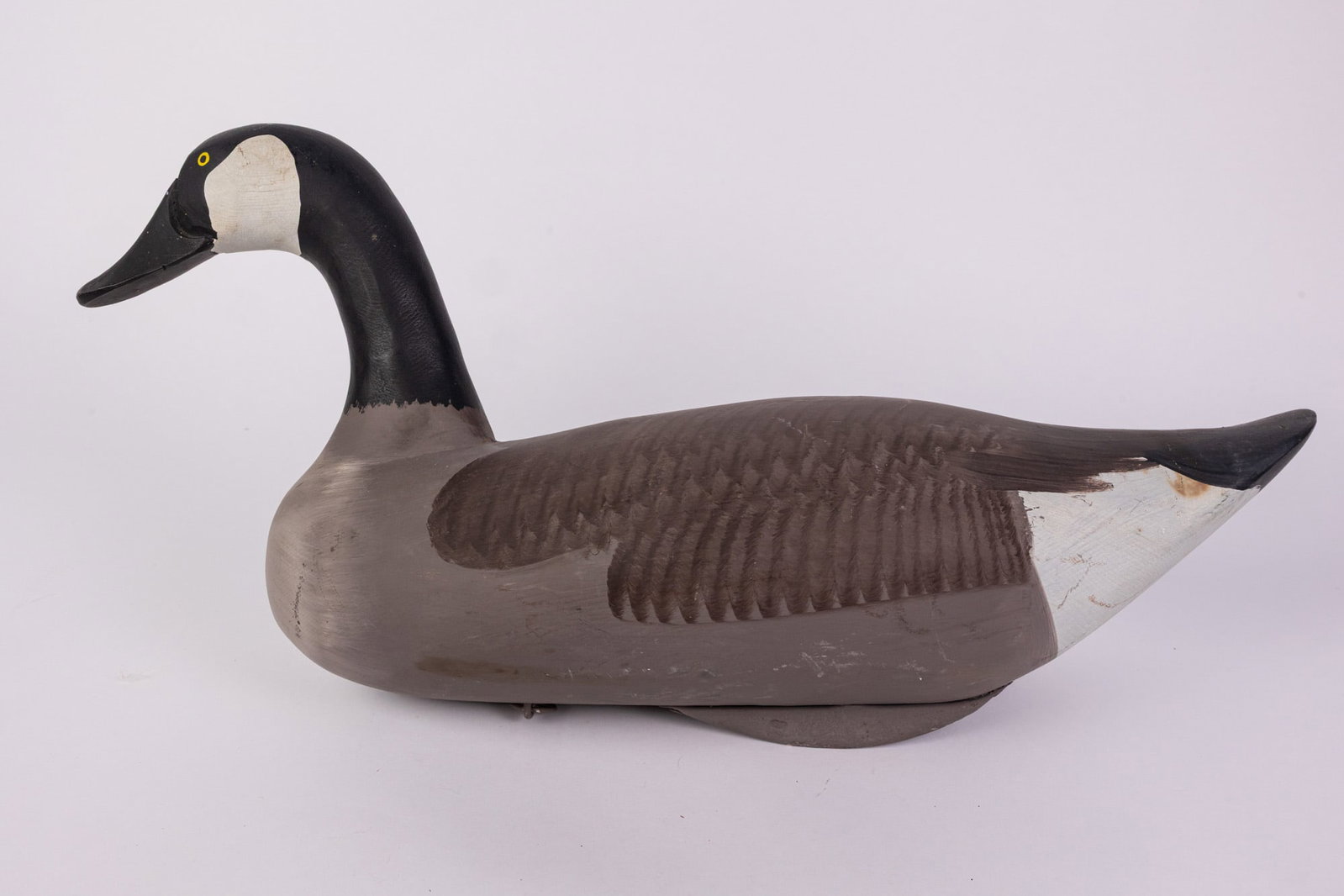 LARGE Vintage Solid Wood Canada Goose Decoy - 5