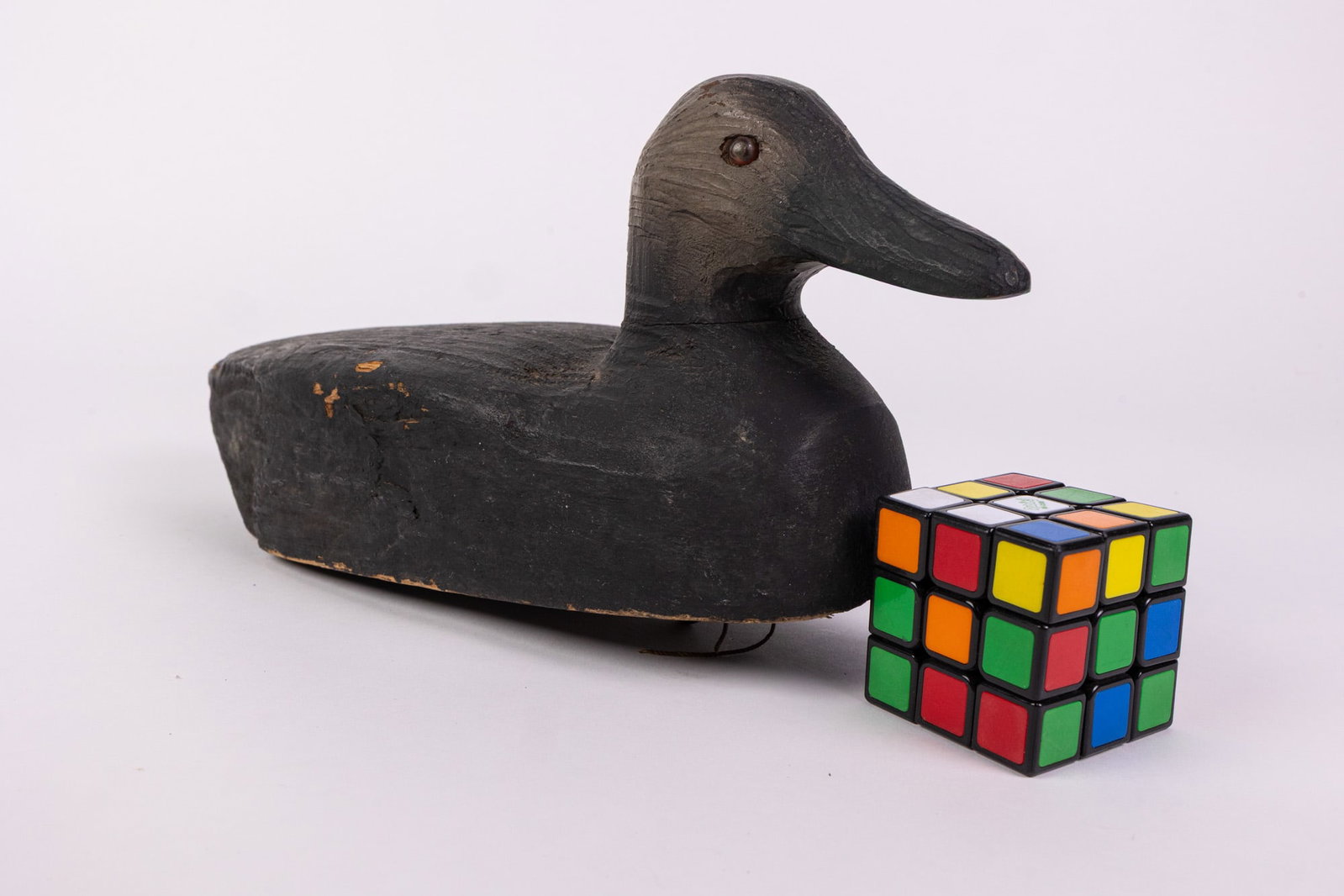 Vintage Black Duck Hen Decoy - 2