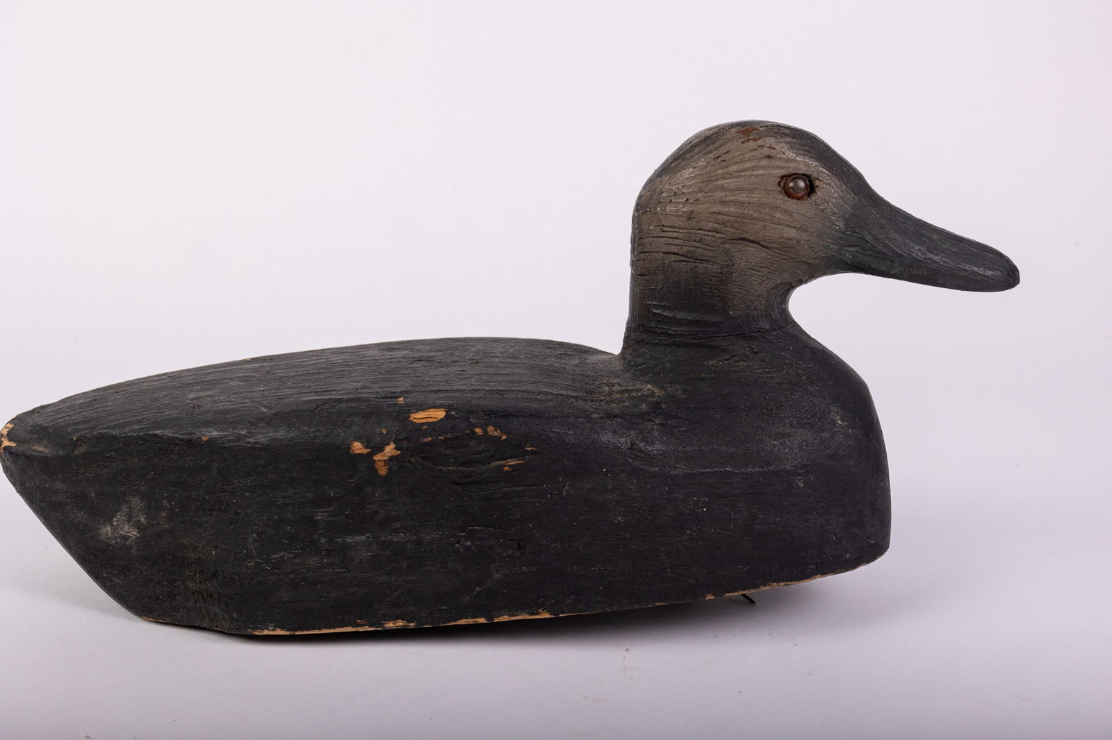 Vintage Black Duck Hen Decoy - 3