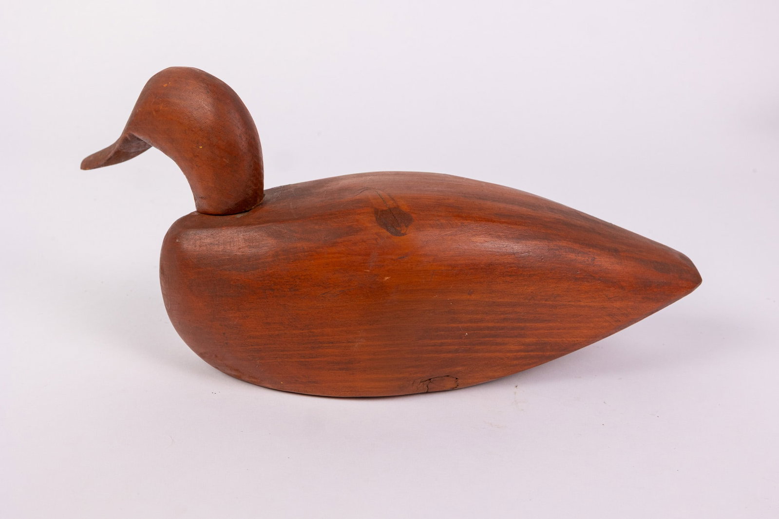 Vintage Hand Carved Duck Decoy w/ Natural Wood Finish - 3