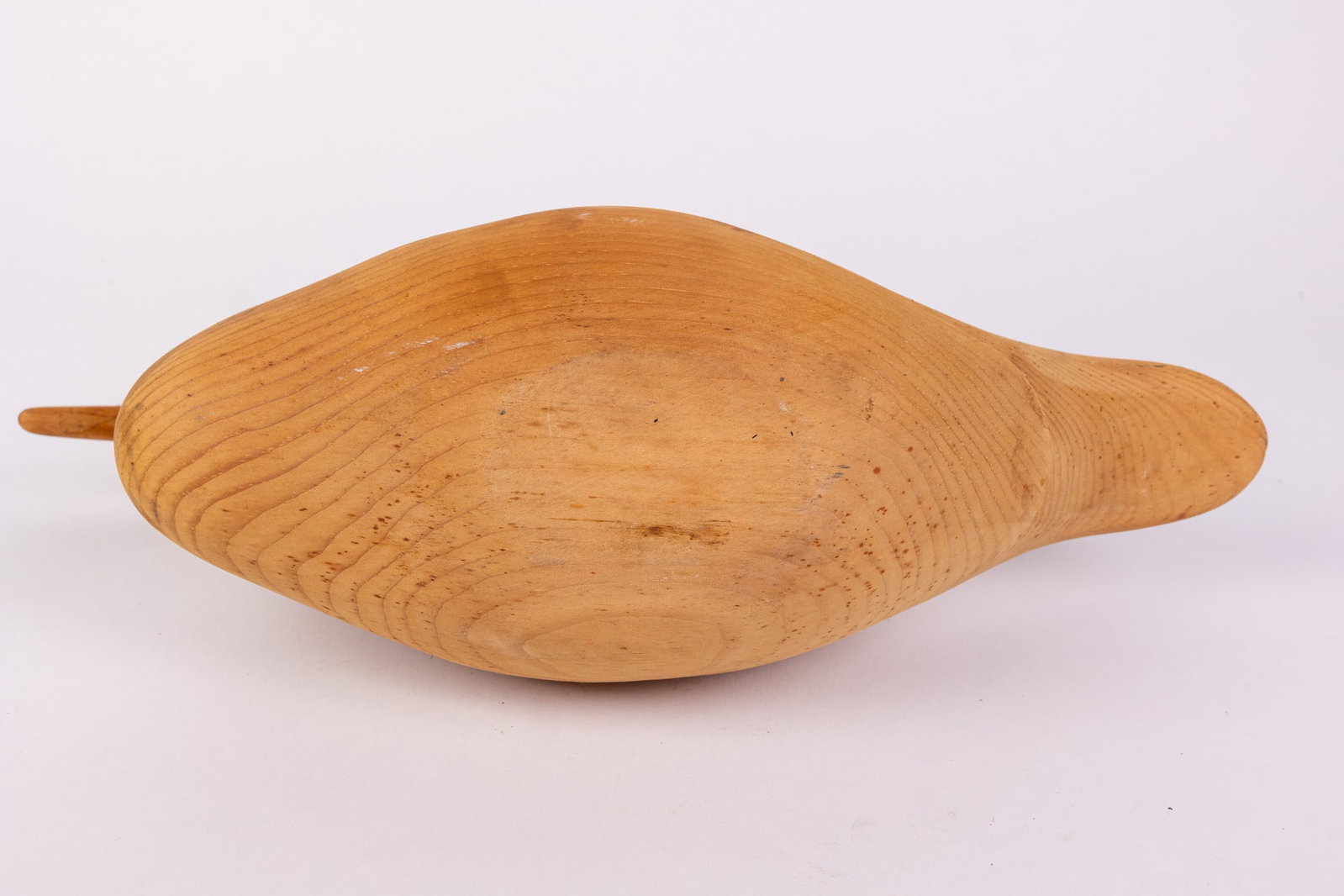Vintage Hand Carved Duck Decoy w/ Blonde Wood Finish - 7