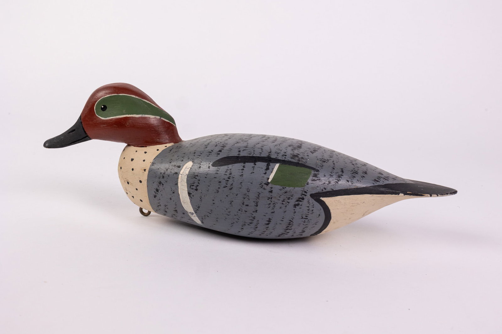 Vintage Green-Winged Teal Drake Duck Decoy - 5