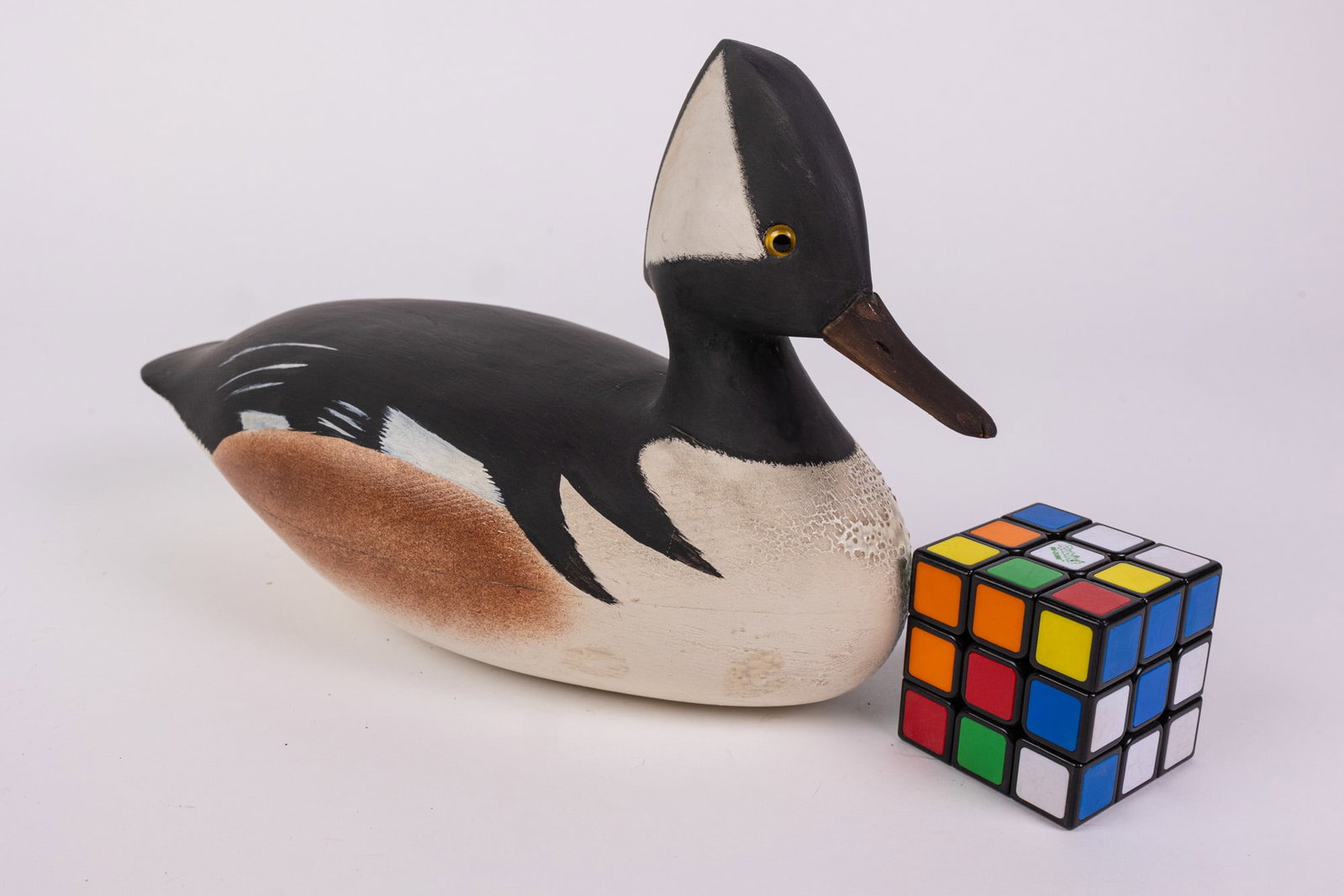 Vintage Hooded Merganser Drake Duck Decoy - 2