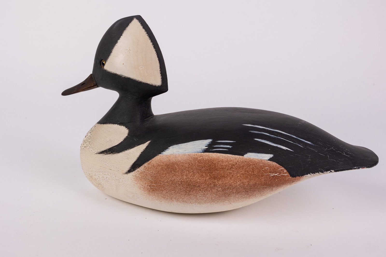 Vintage Hooded Merganser Drake Duck Decoy - 6