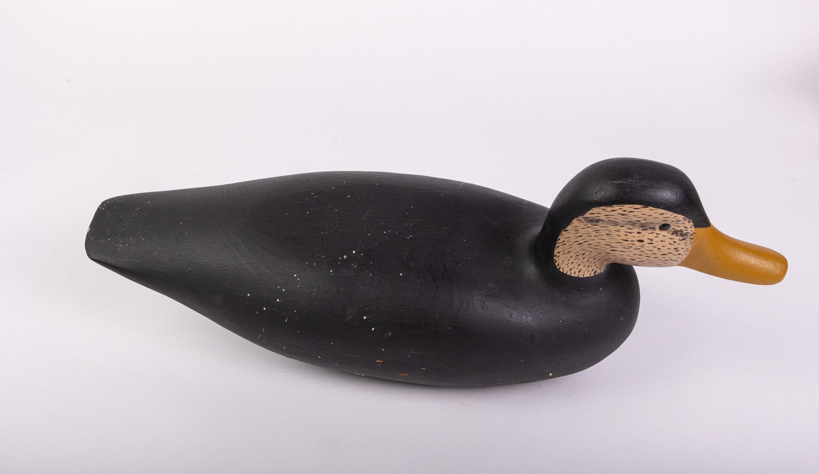Vintage Hand Carved American Black Duck Hen Decoy - 3