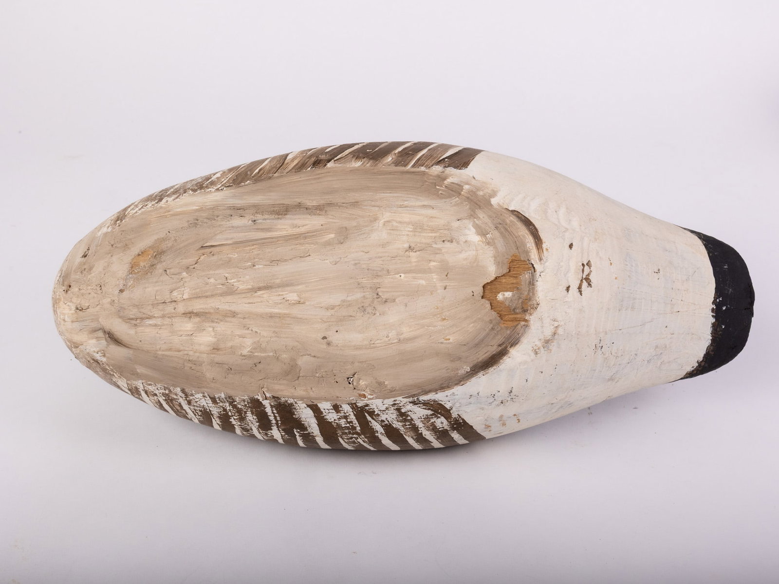 Vintage Carved Wooden Canada Goose Decoy - 8