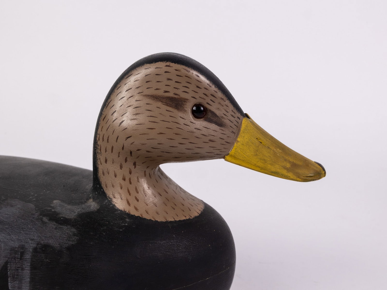 Vintage New Jersey Style Black Duck Decoy - 4