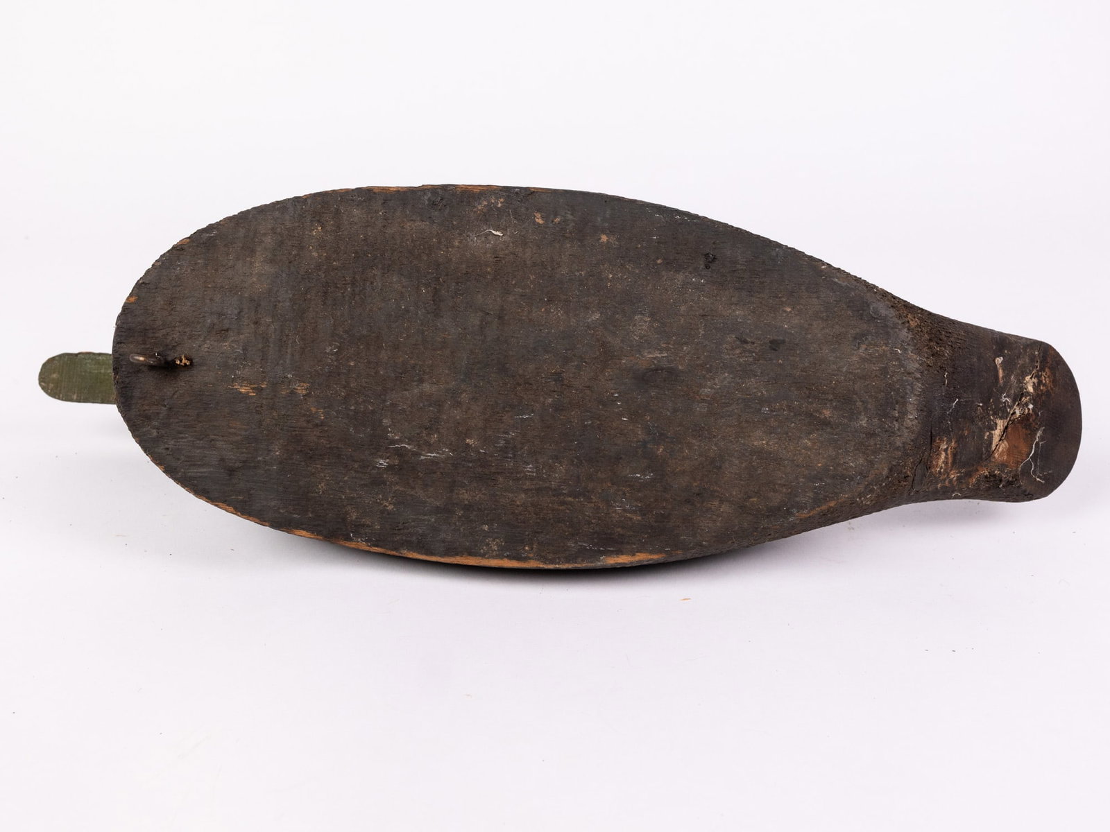 Vintage Wooden Black Duck Decoy - 7