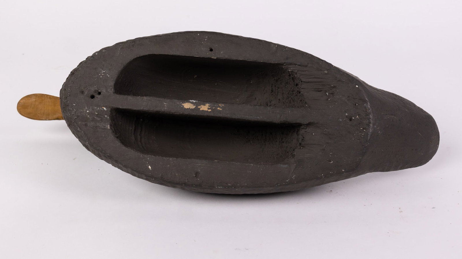 Vintage Wooden Black Duck Decoy - 6