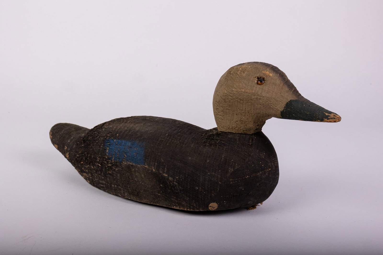Vintage Wooden Green Winged Teal Hen Duck Decoy: Missing one glass inset eye, damage to wood body & wear to paint consistent w/ age Size 7" x 6" x 16" Literature Brooks Auction – Online Auction Terms & Conditions Contact: (856) 694-2960 |