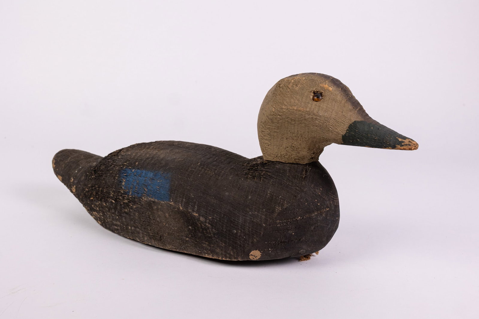 Vintage Wooden Green Winged Teal Hen Duck Decoy - 2