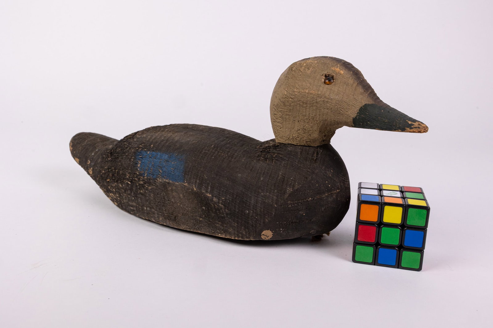 Vintage Wooden Green Winged Teal Hen Duck Decoy - 3