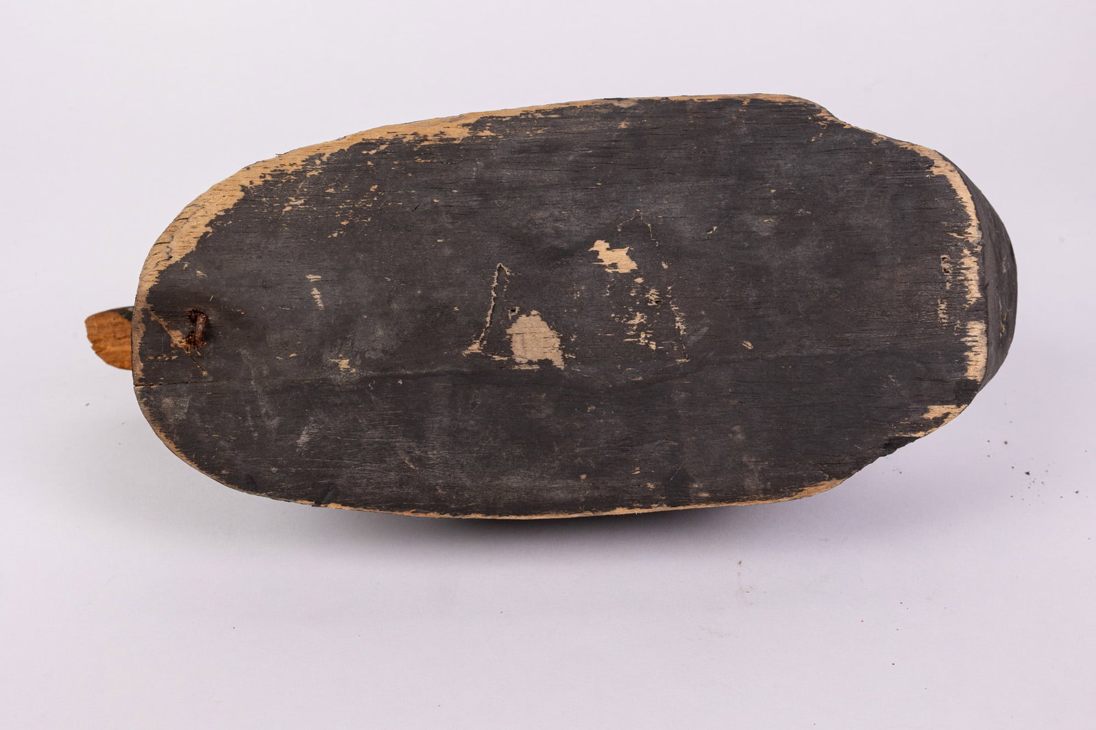 Vintage Wooden Black Duck Decoy - 8
