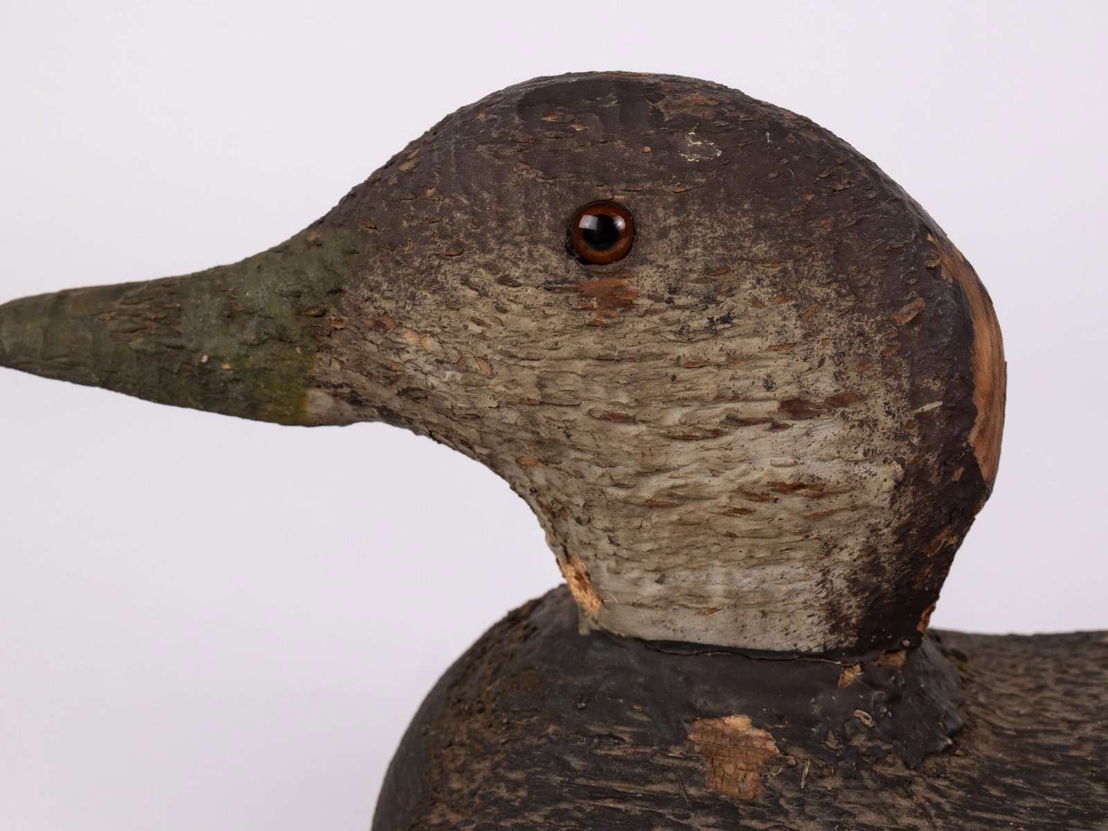 Vintage Wooden Black Duck Decoy - 6