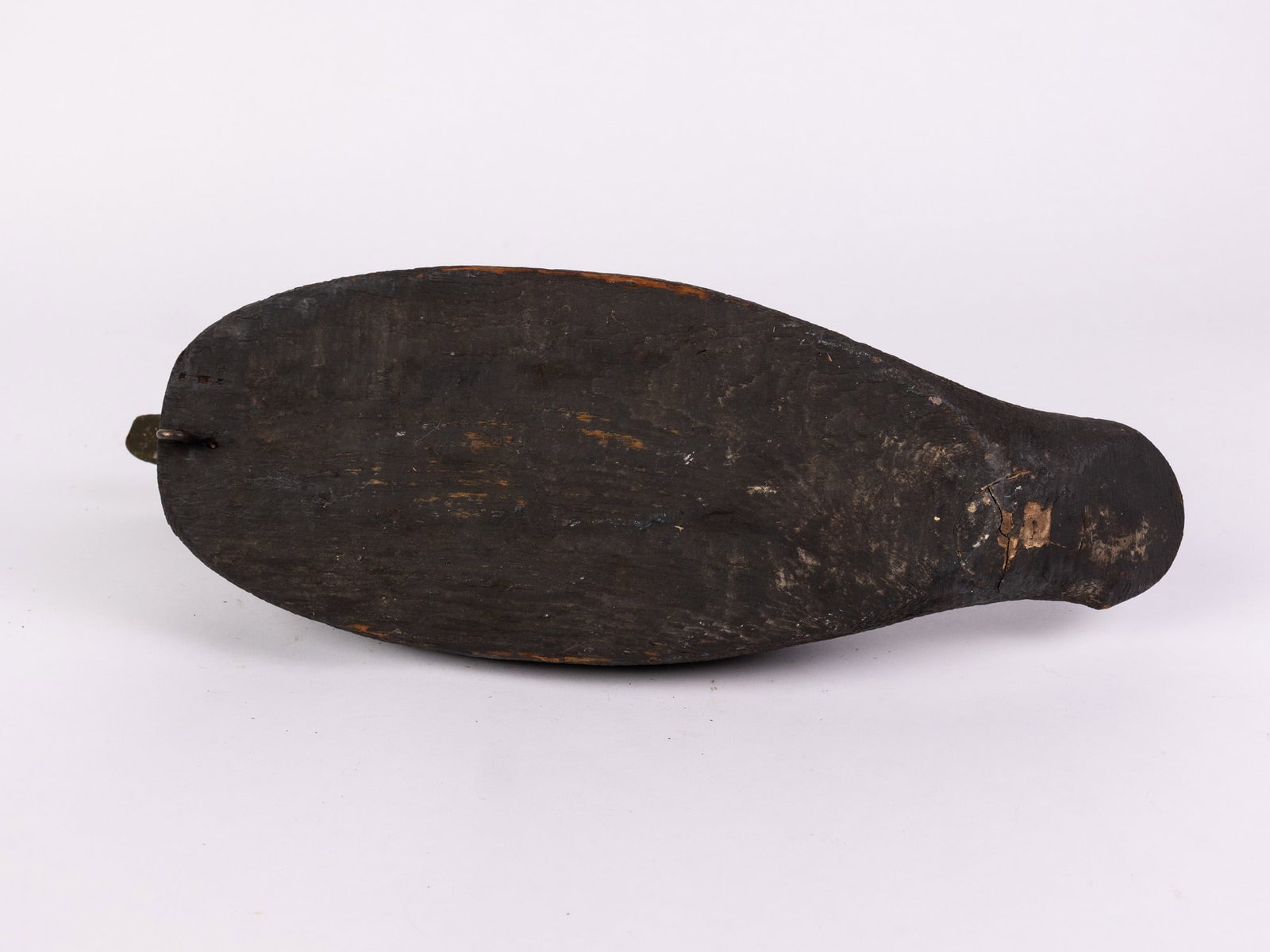 Vintage Wooden Black Duck Decoy - 7