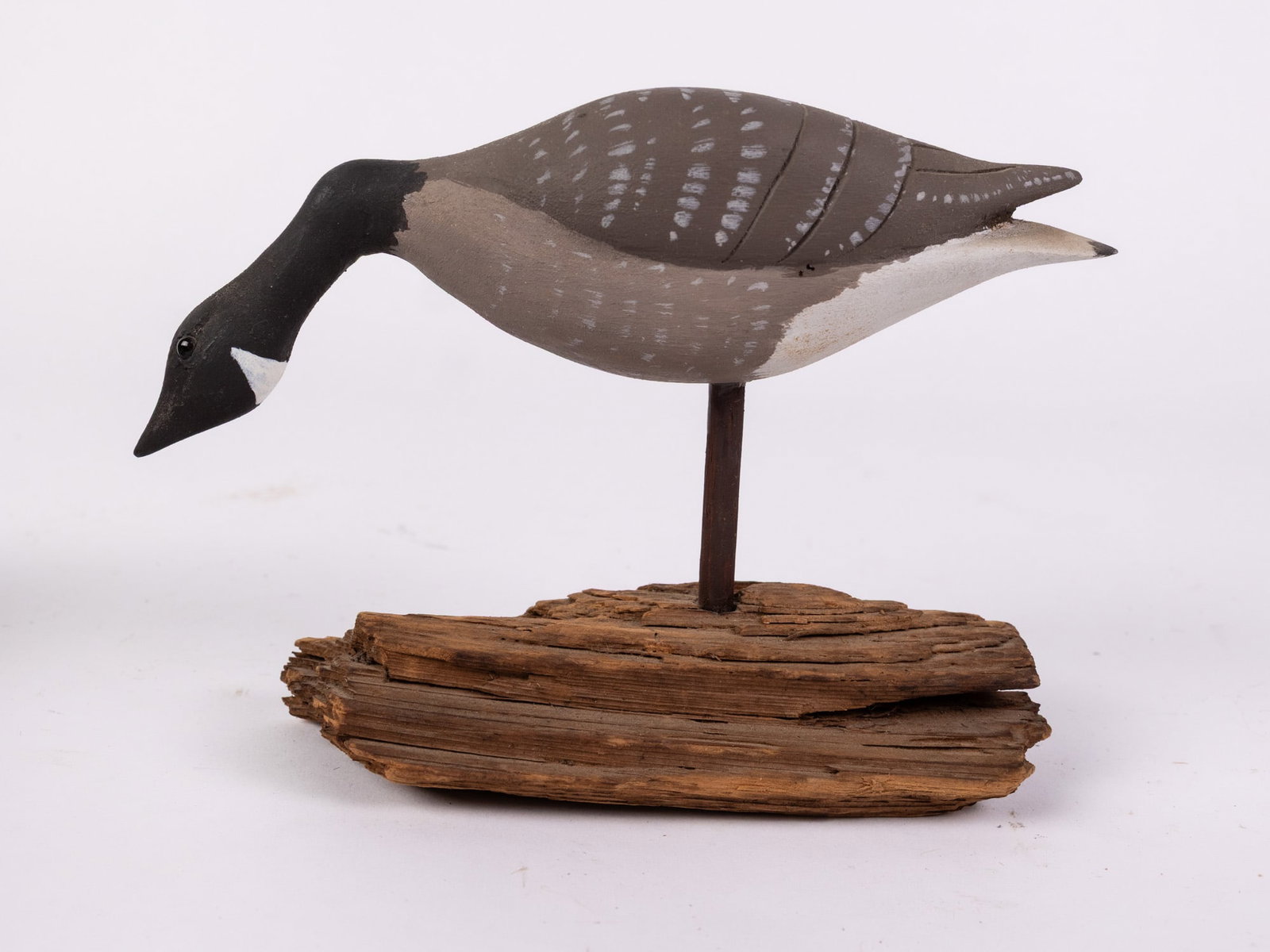 Vintage Hand Carved Canada Goose Decoy - 3