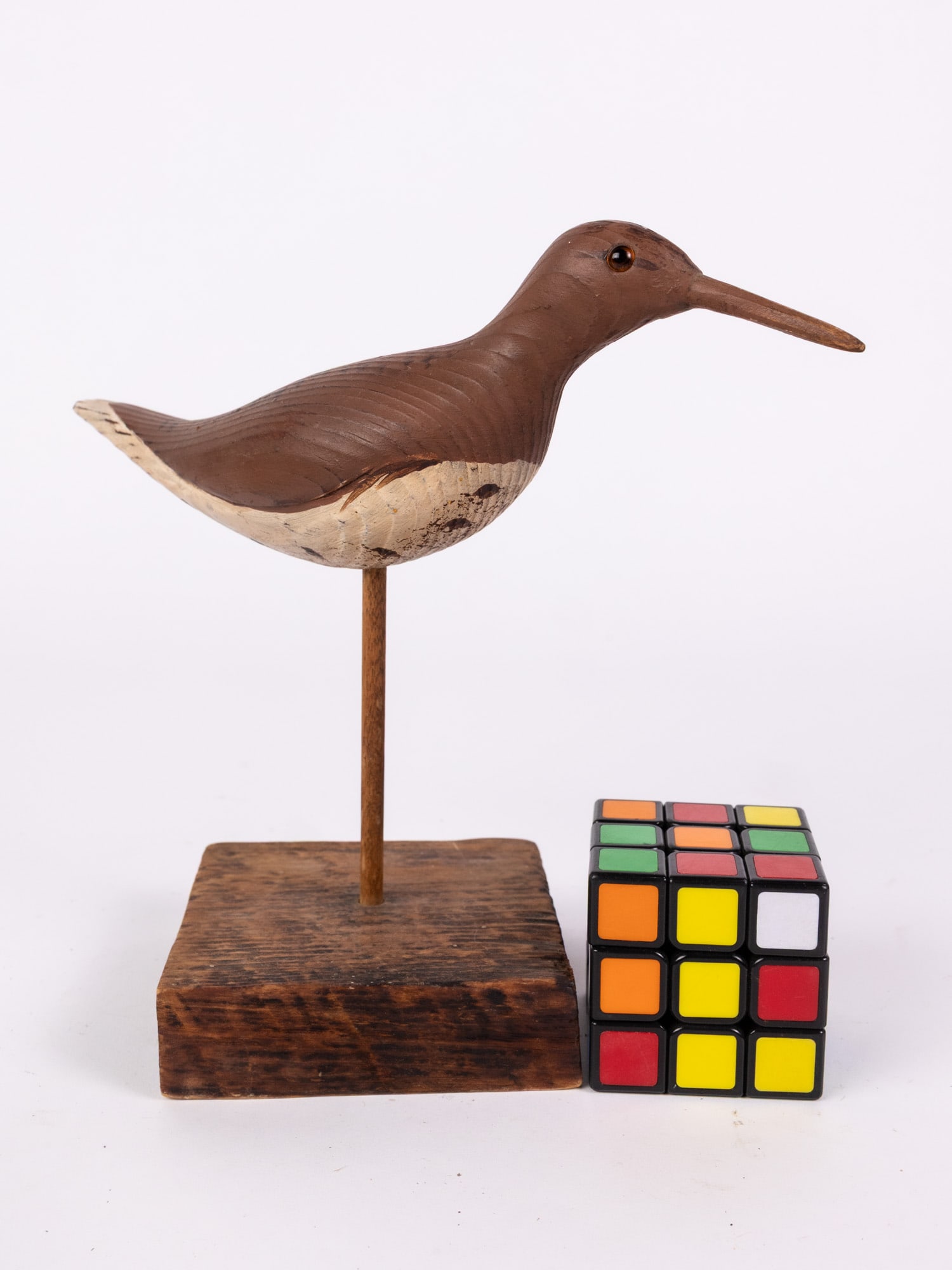 Vintage Hand Carved Shorebird Decoy - 2