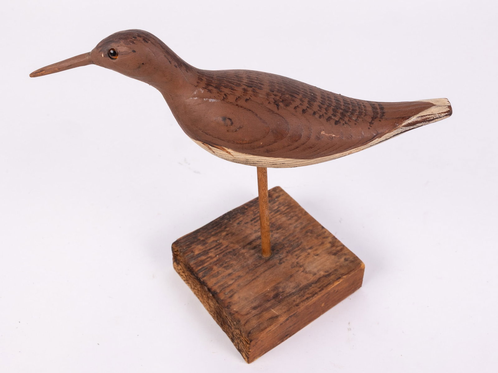 Vintage Hand Carved Shorebird Decoy - 5